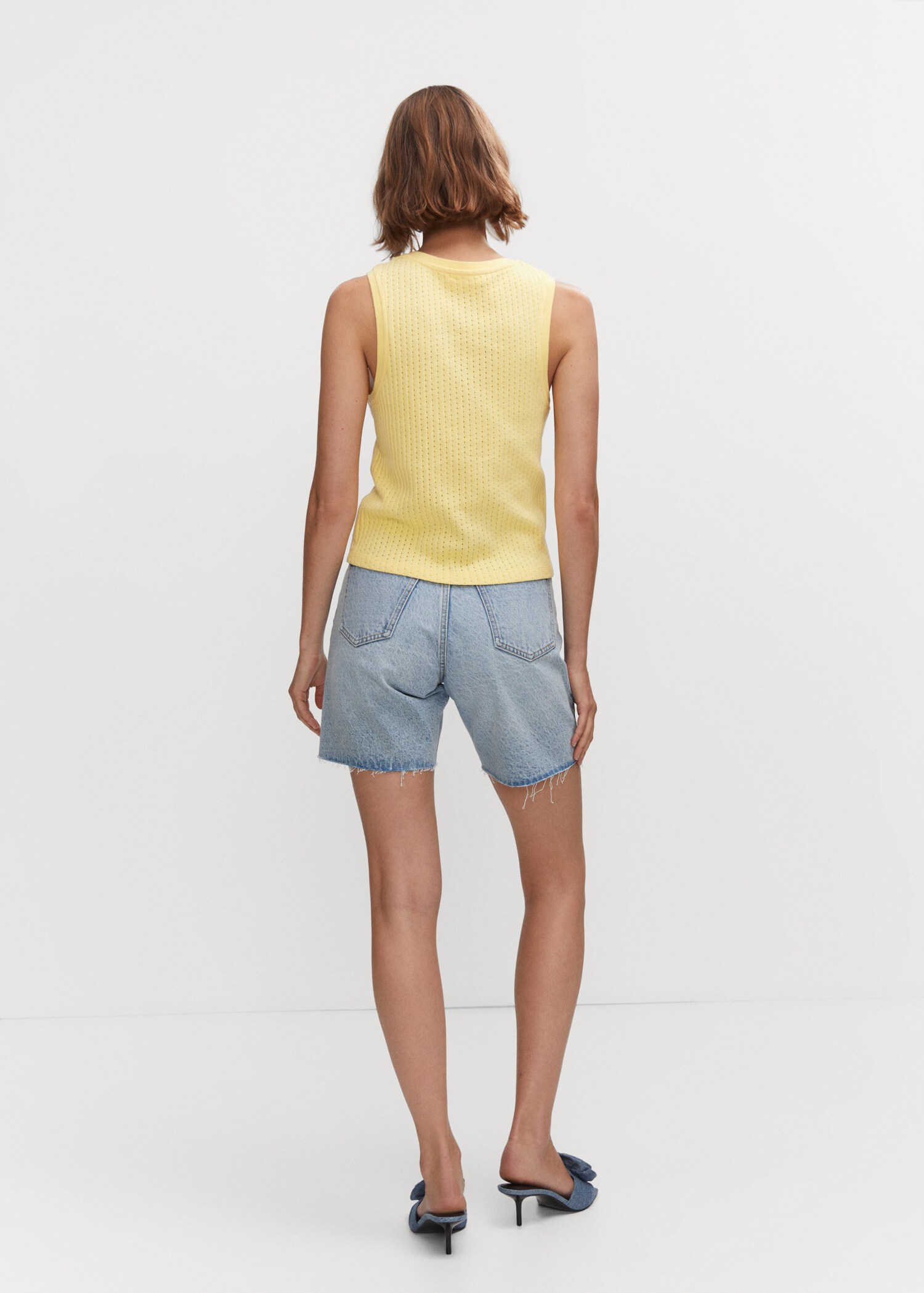 Openwork details knit top - Reverse of the article