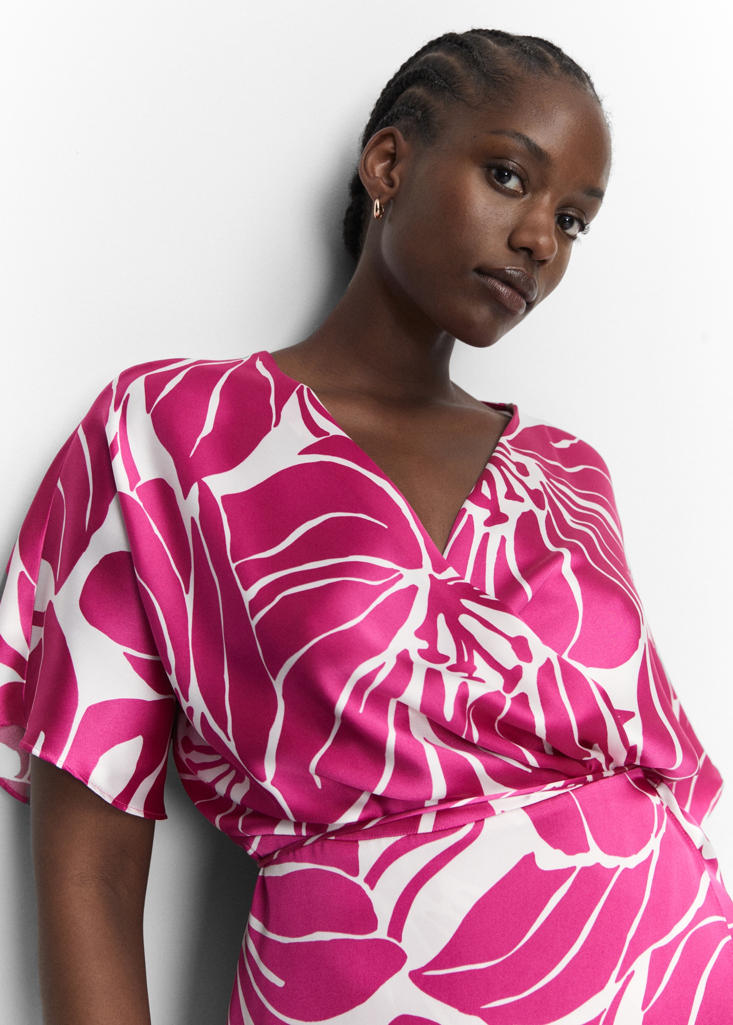 Robe Satin Robe Cache Coeur Rose Pale Robe Cache-cœur Satinée