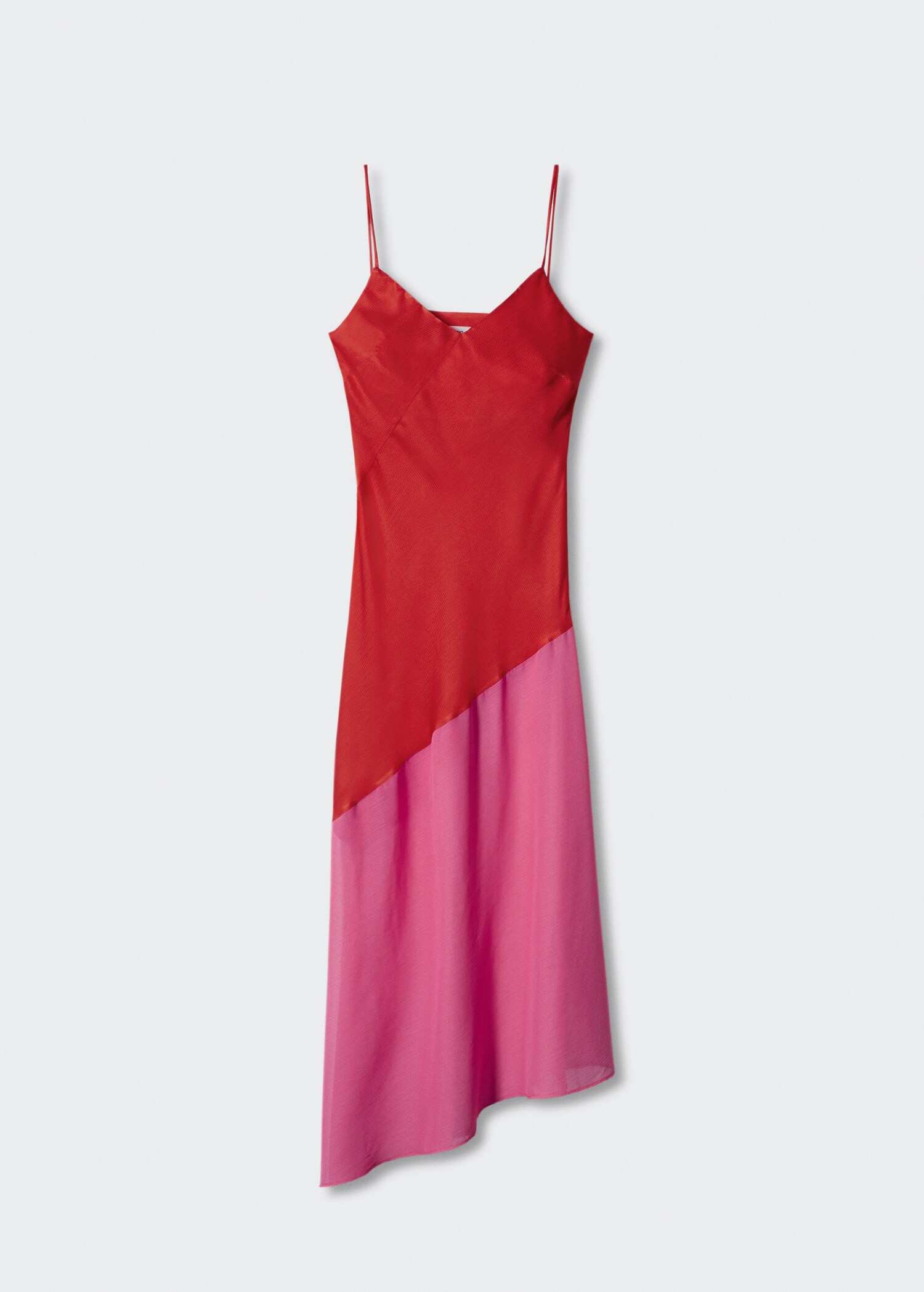 Vestido asimétrico panel semitransparente - Artículo sin modelo