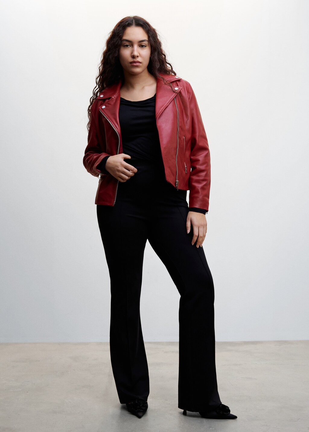 Leather biker jacket - Women | MANGO Kosovo