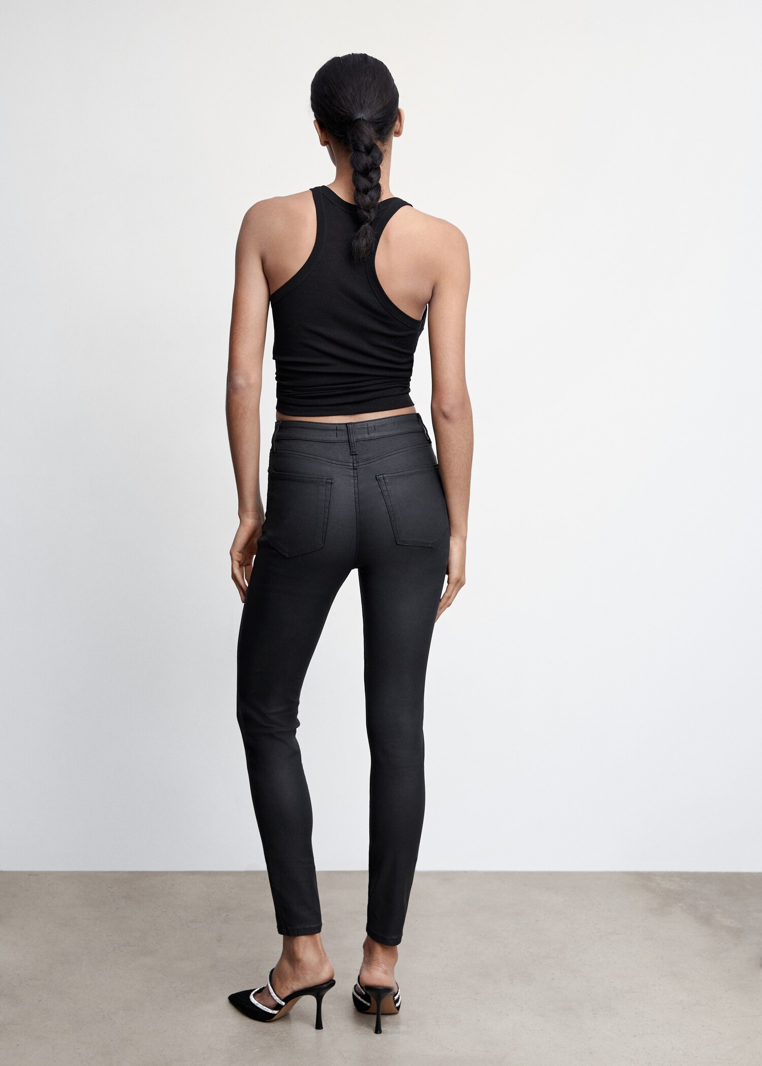 Jean skinny taille haute enduit - Verso de l’article