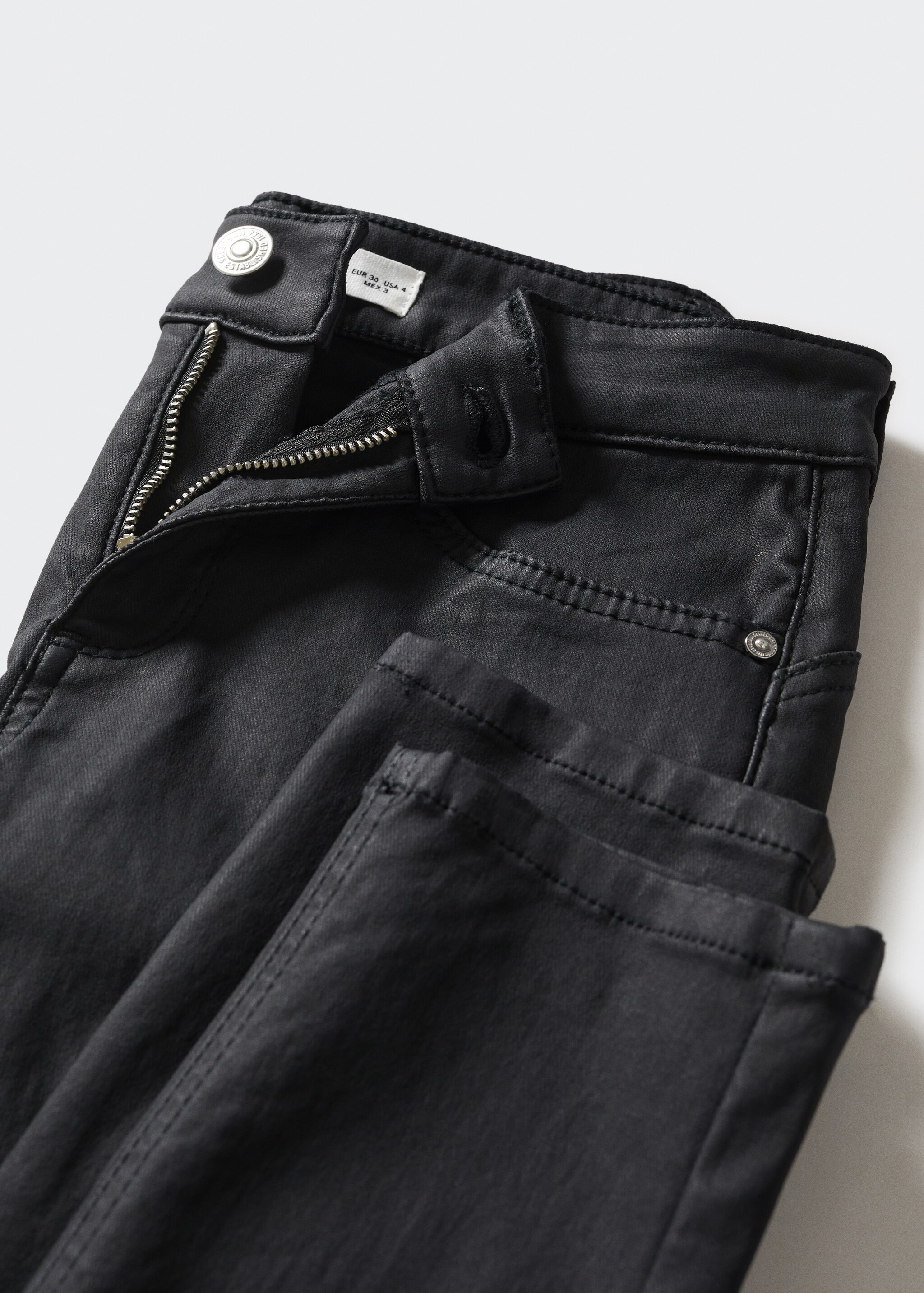 Skinny push-up waxed jeans - Details of the article 8