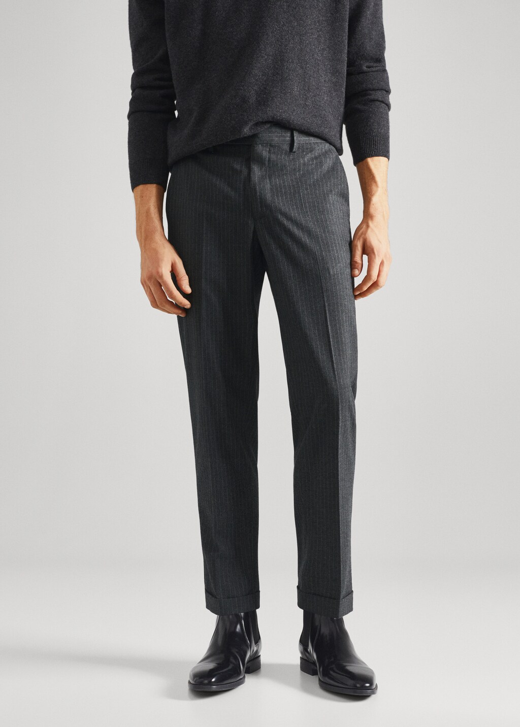 Mango pinstripe trousers new arrivals