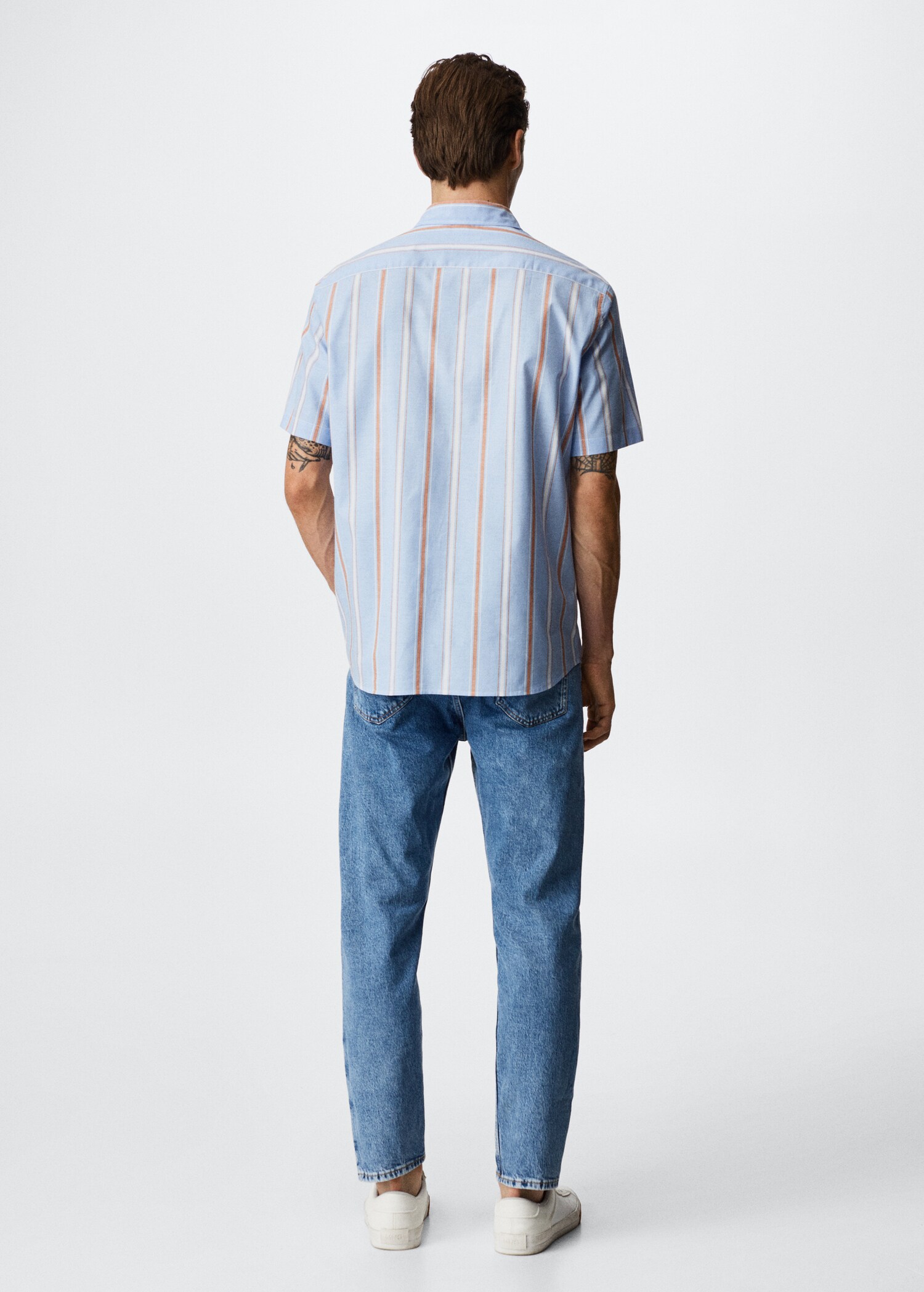 Striped cotton shirt - Reverse of the article