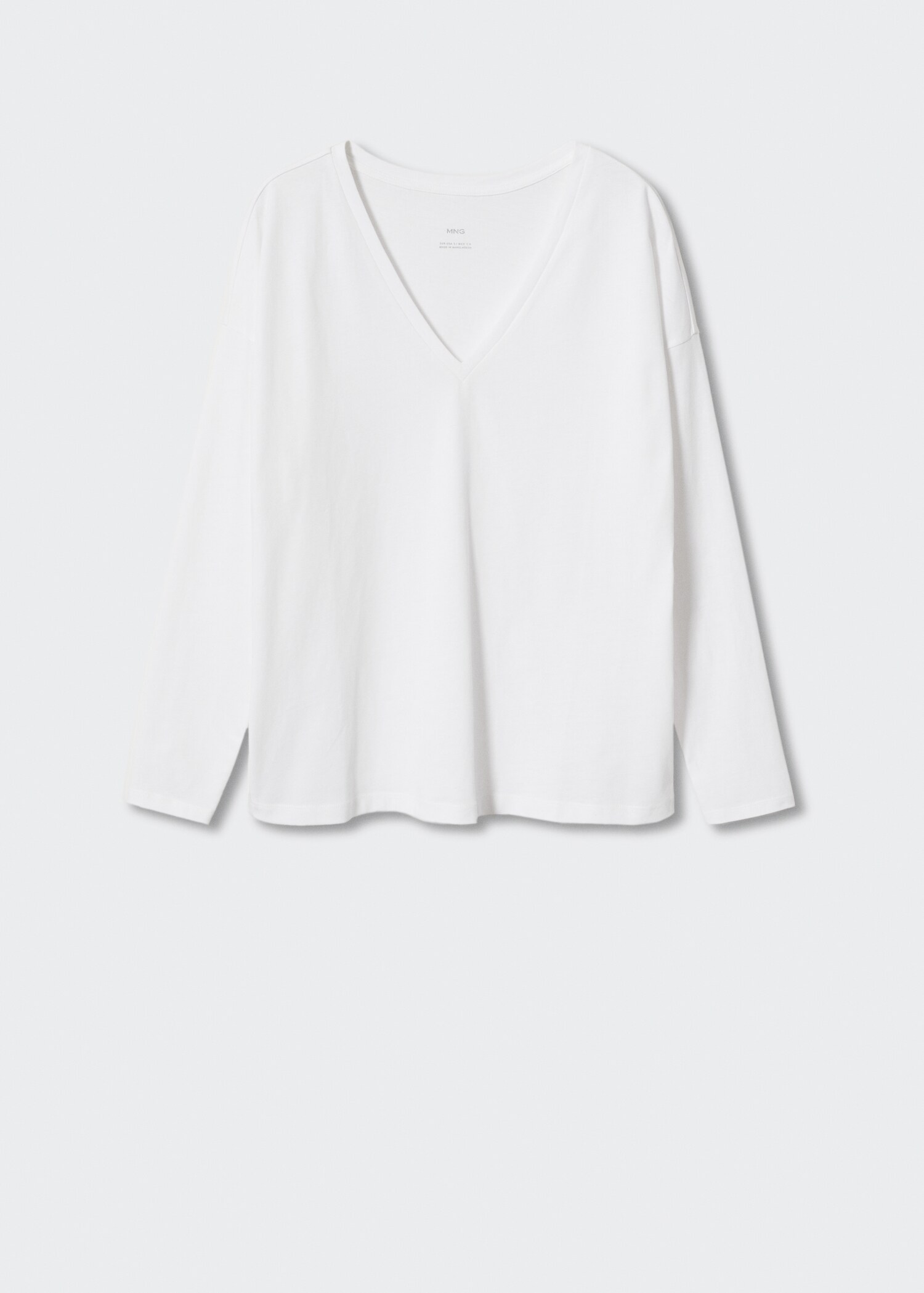 V-neck cotton T-shirt - Article without model
