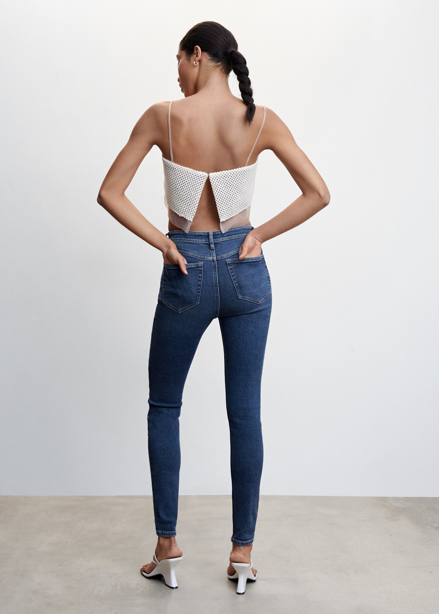 Jeans skinny tiro alto  - Reverso del artículo