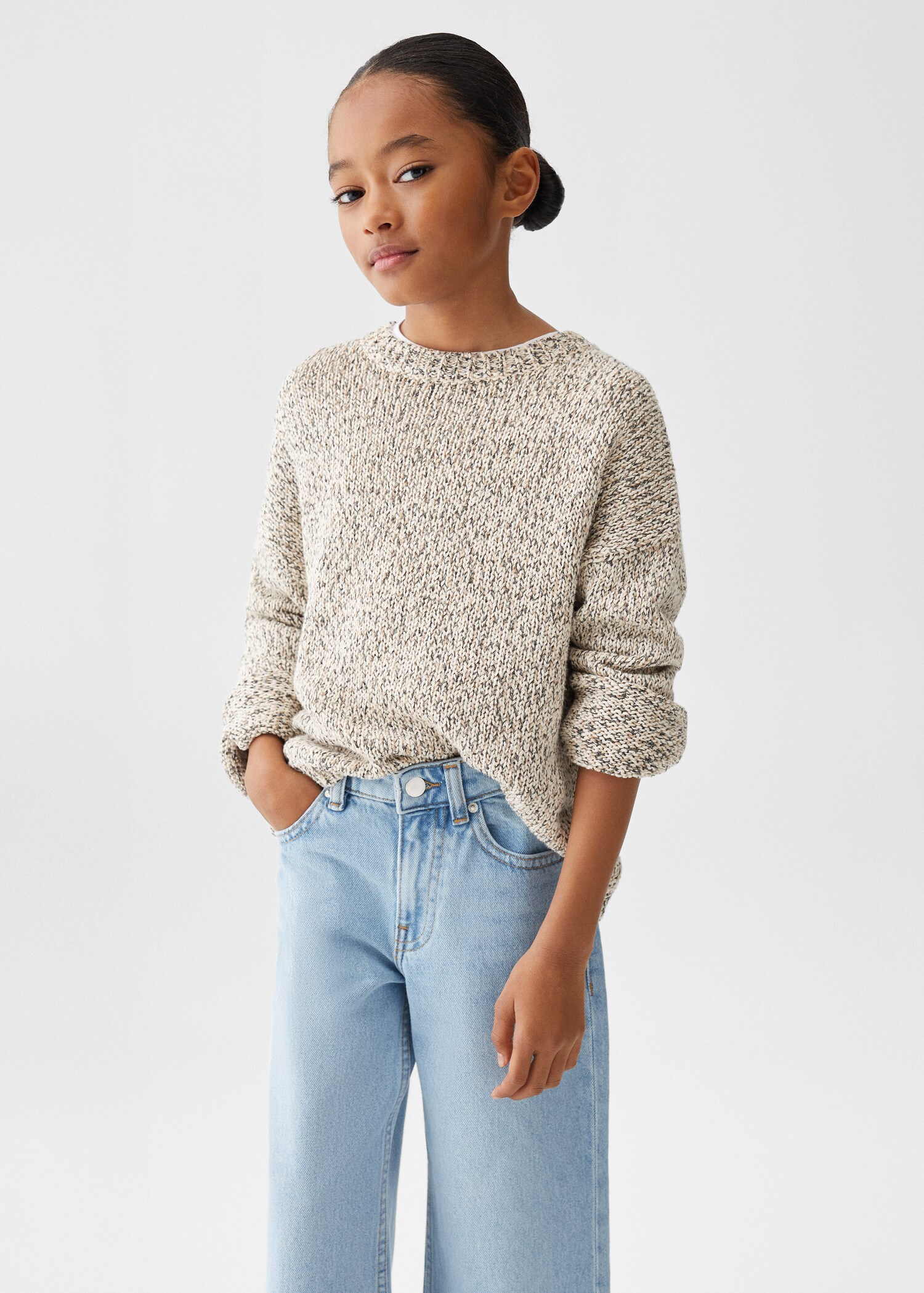 Jupe-culotte jean - Plan moyen