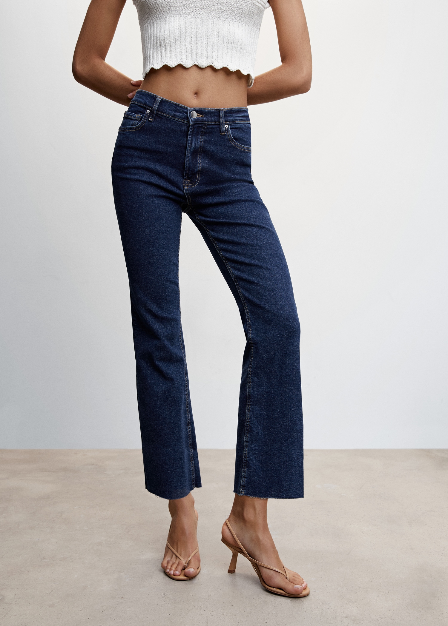 Crop flared jeans - Main Image