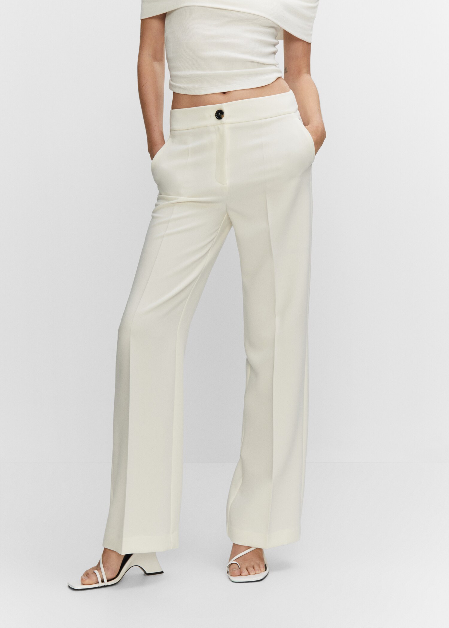 Flowy palazzo trousers - Medium plane