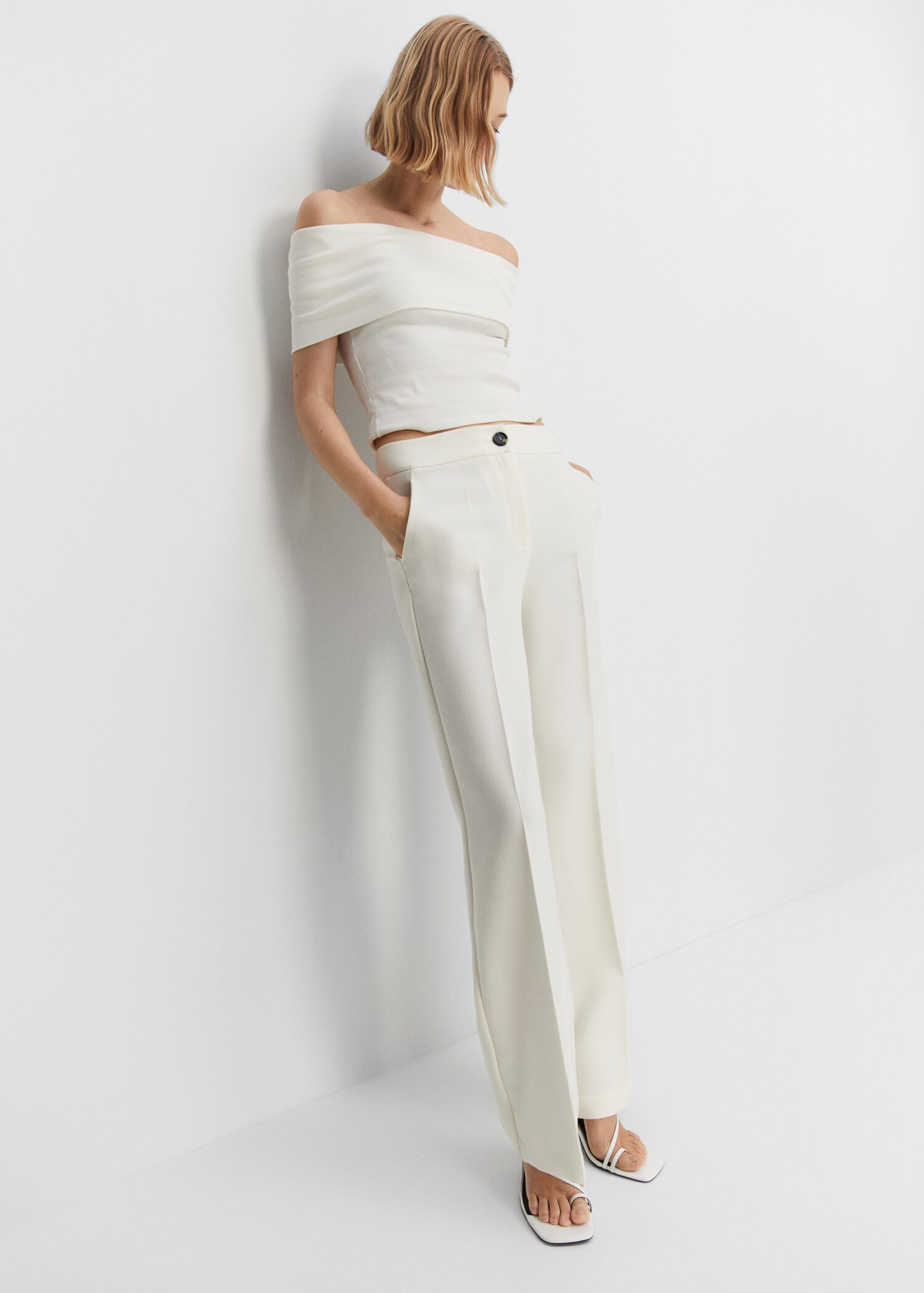 Flowy palazzo trousers - Details of the article 2