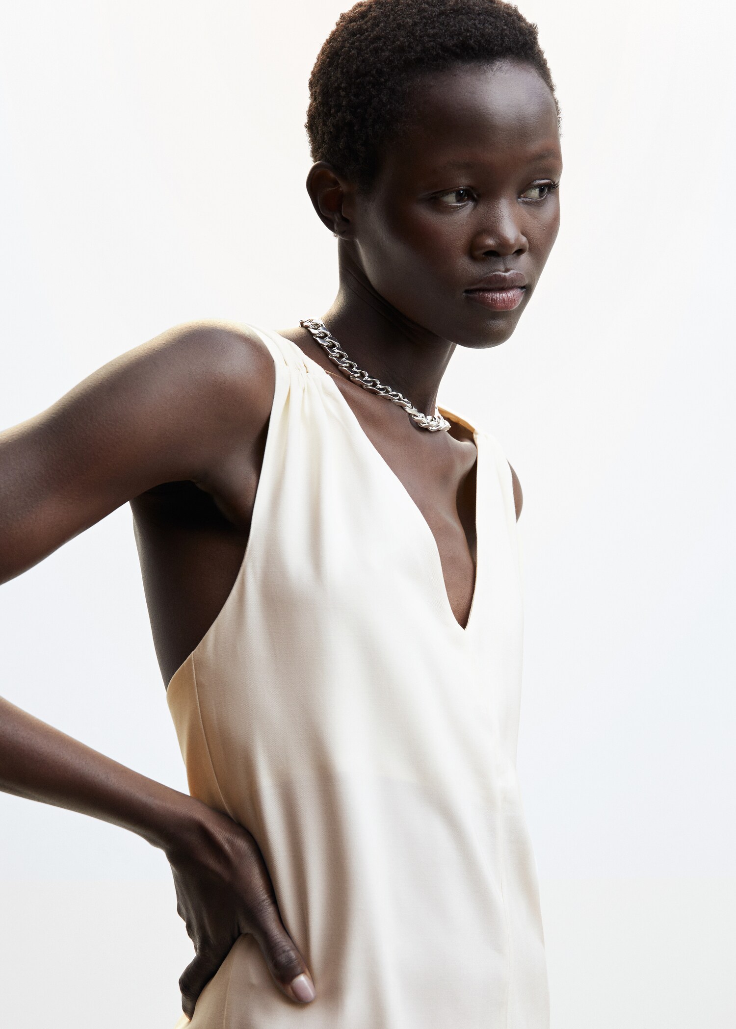 Jumpsuit met gekruiste rug - Middenvlak