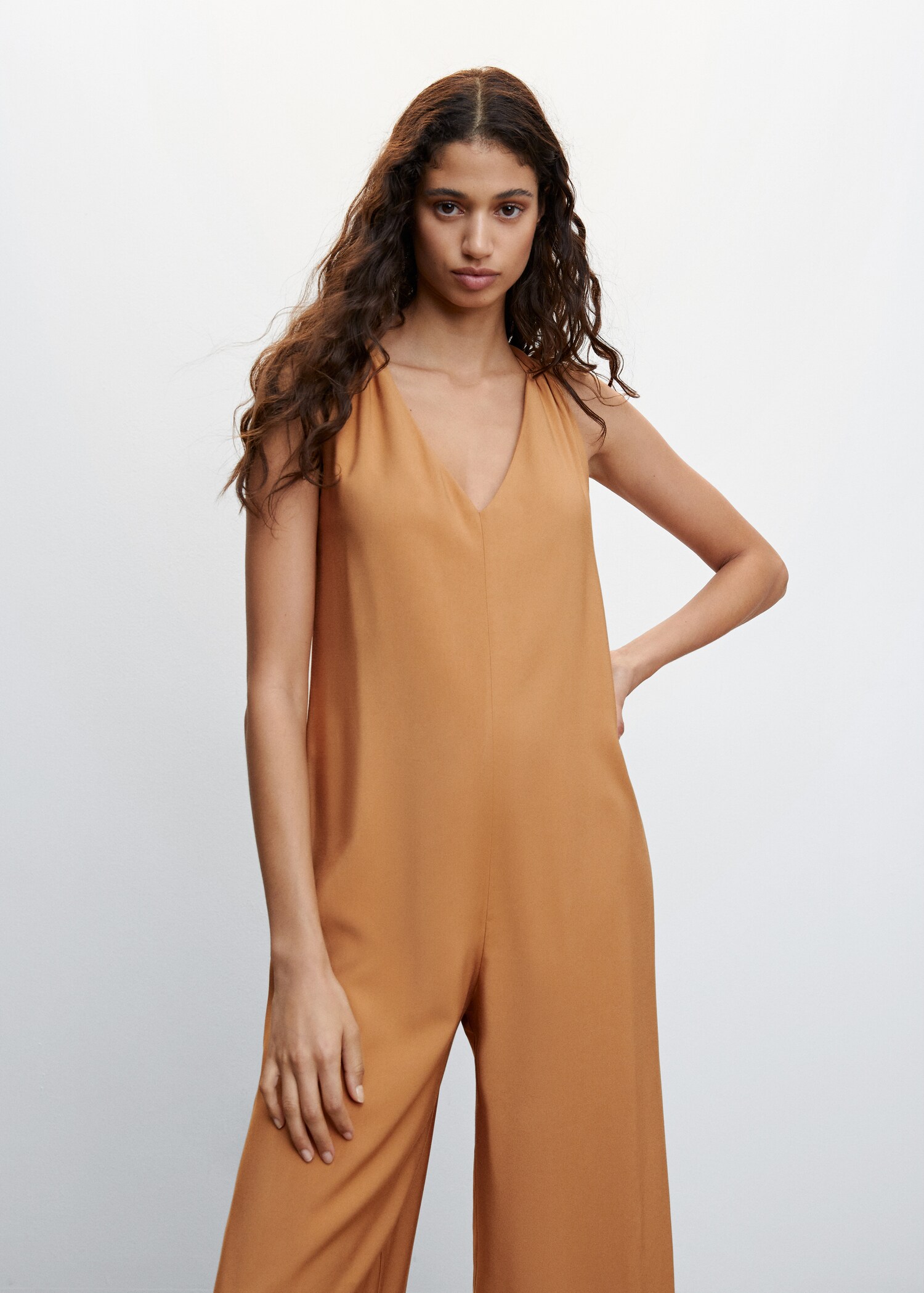 Jumpsuit met gekruiste rug - Middenvlak