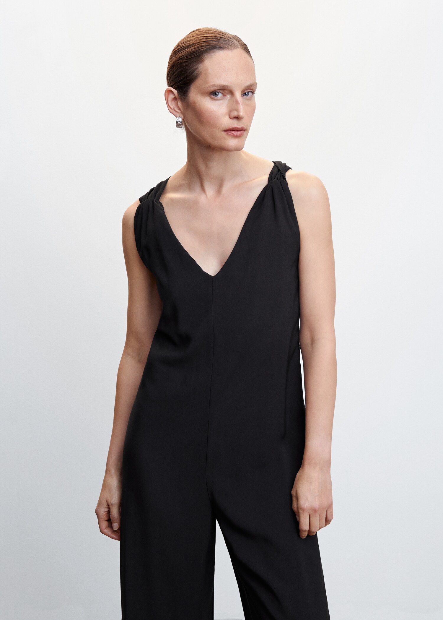 Jumpsuit met gekruiste rug - Middenvlak