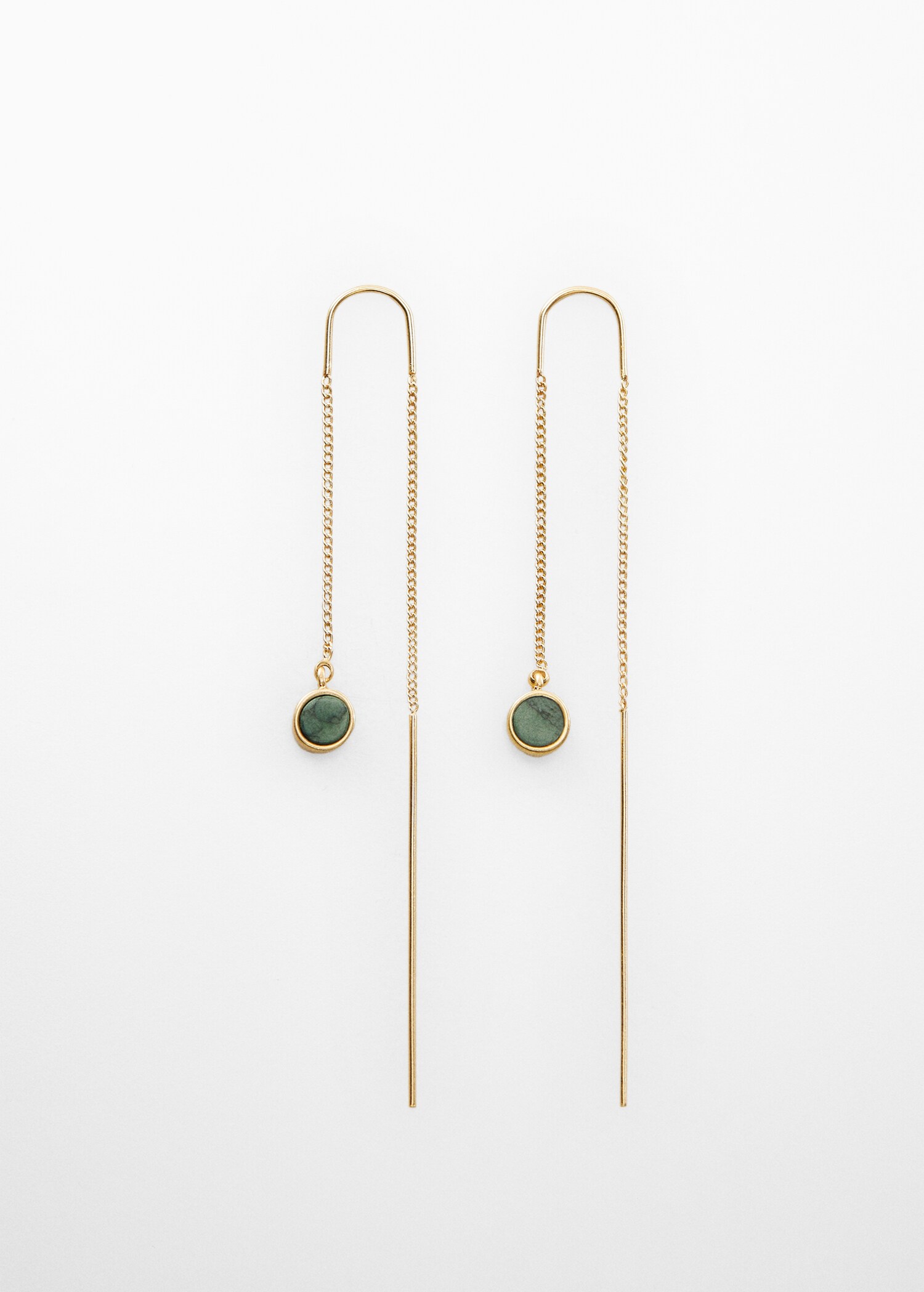 Stone thread earrings - Article without model