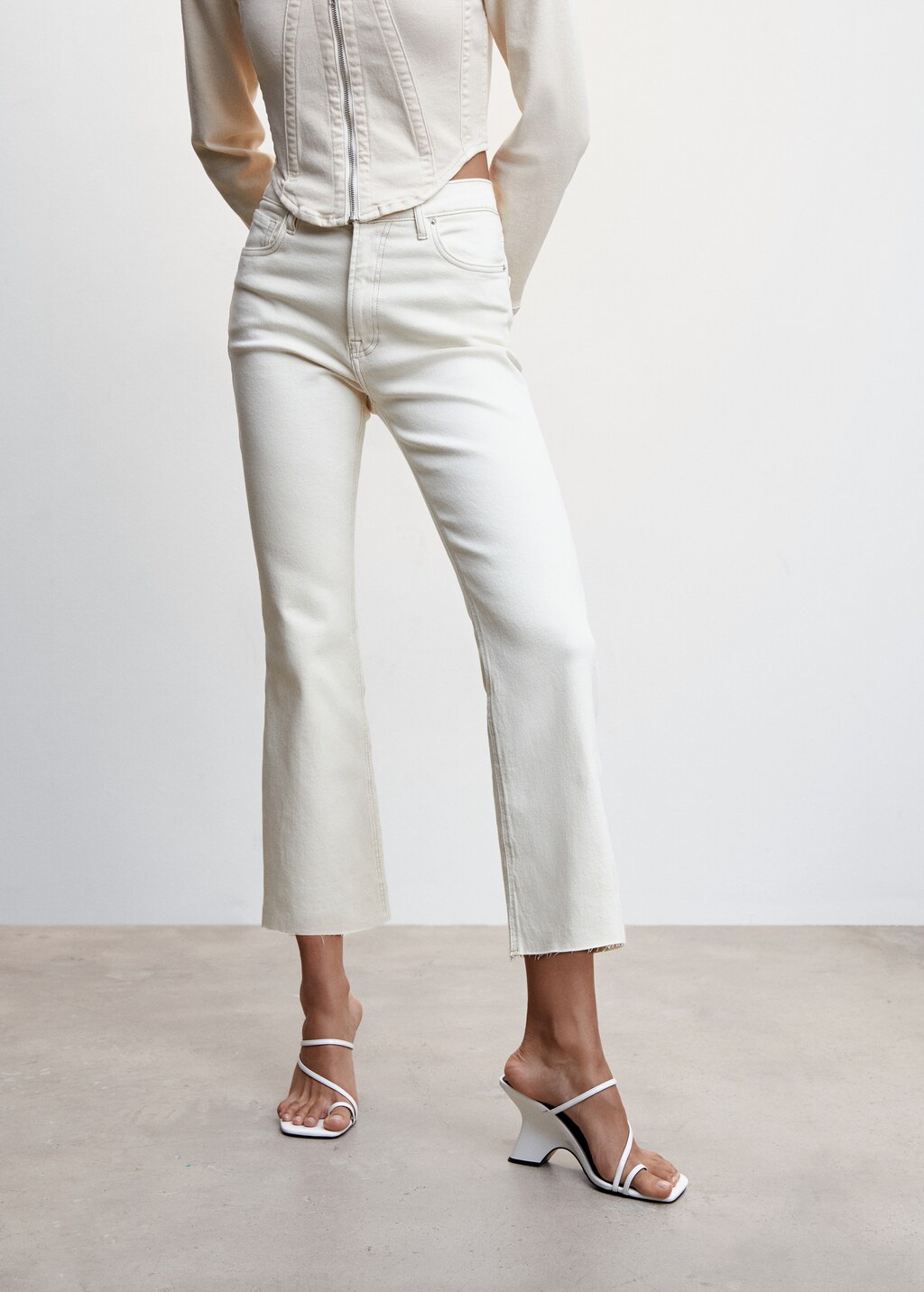 Crop flared jeans Women MANGO Azerbaijan