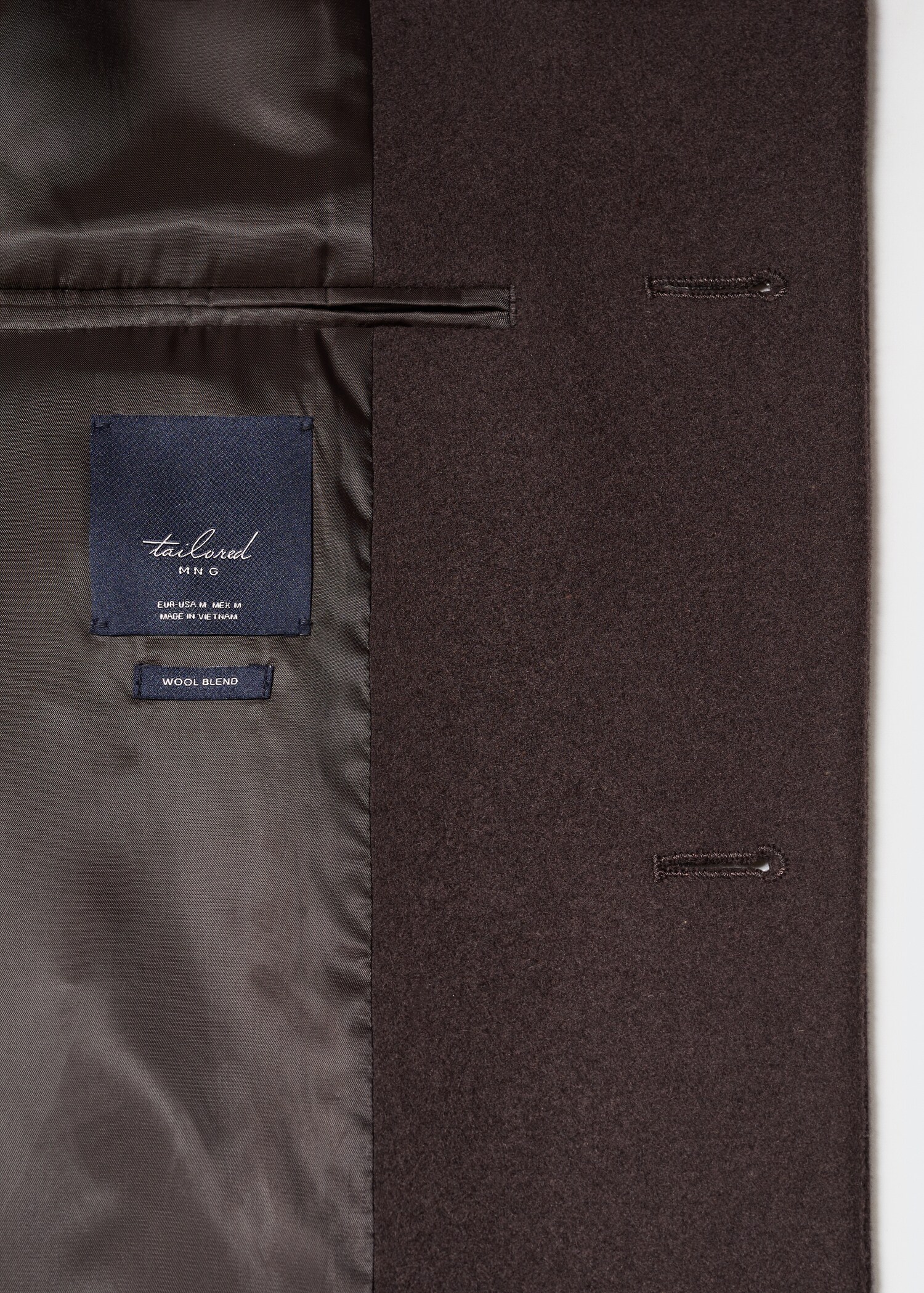 Wool funnel neck coat - Details of the article 8