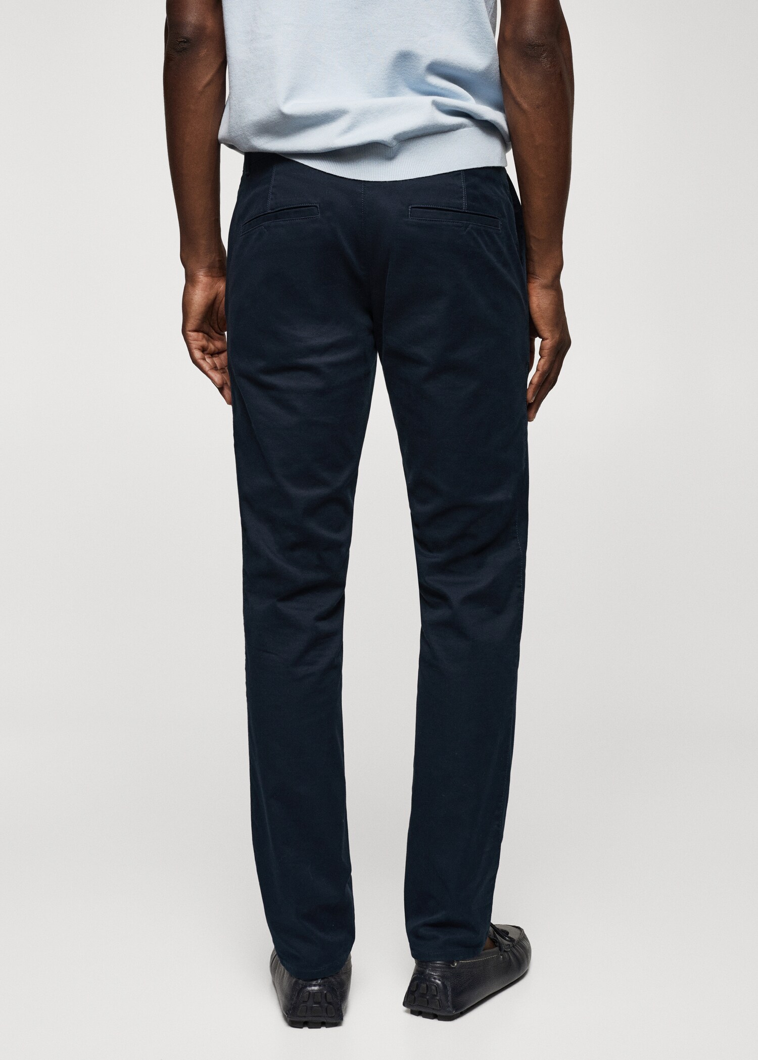 Slim fit serge chino trousers - Reverse of the article