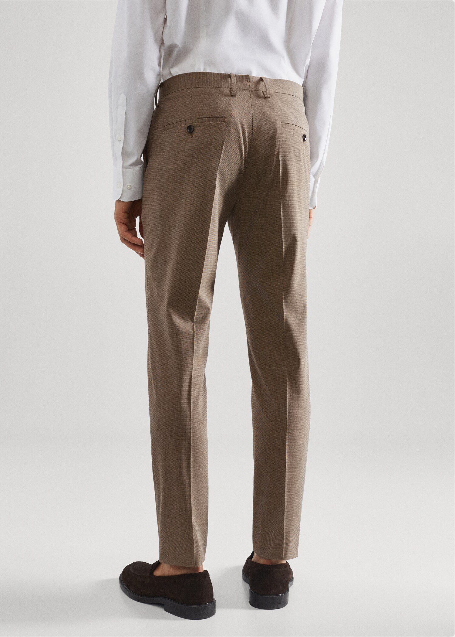 Костюмные брюки super slim fit - Обратная сторона изделия