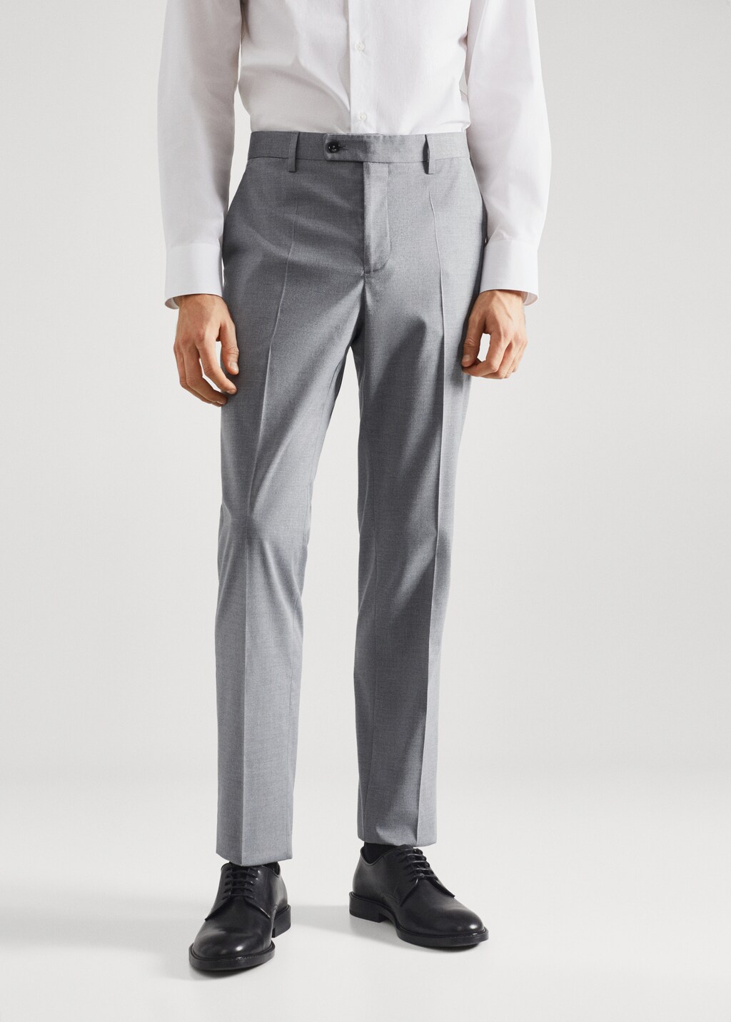 Slim fit check suit trousers - Men | MANGO Niger