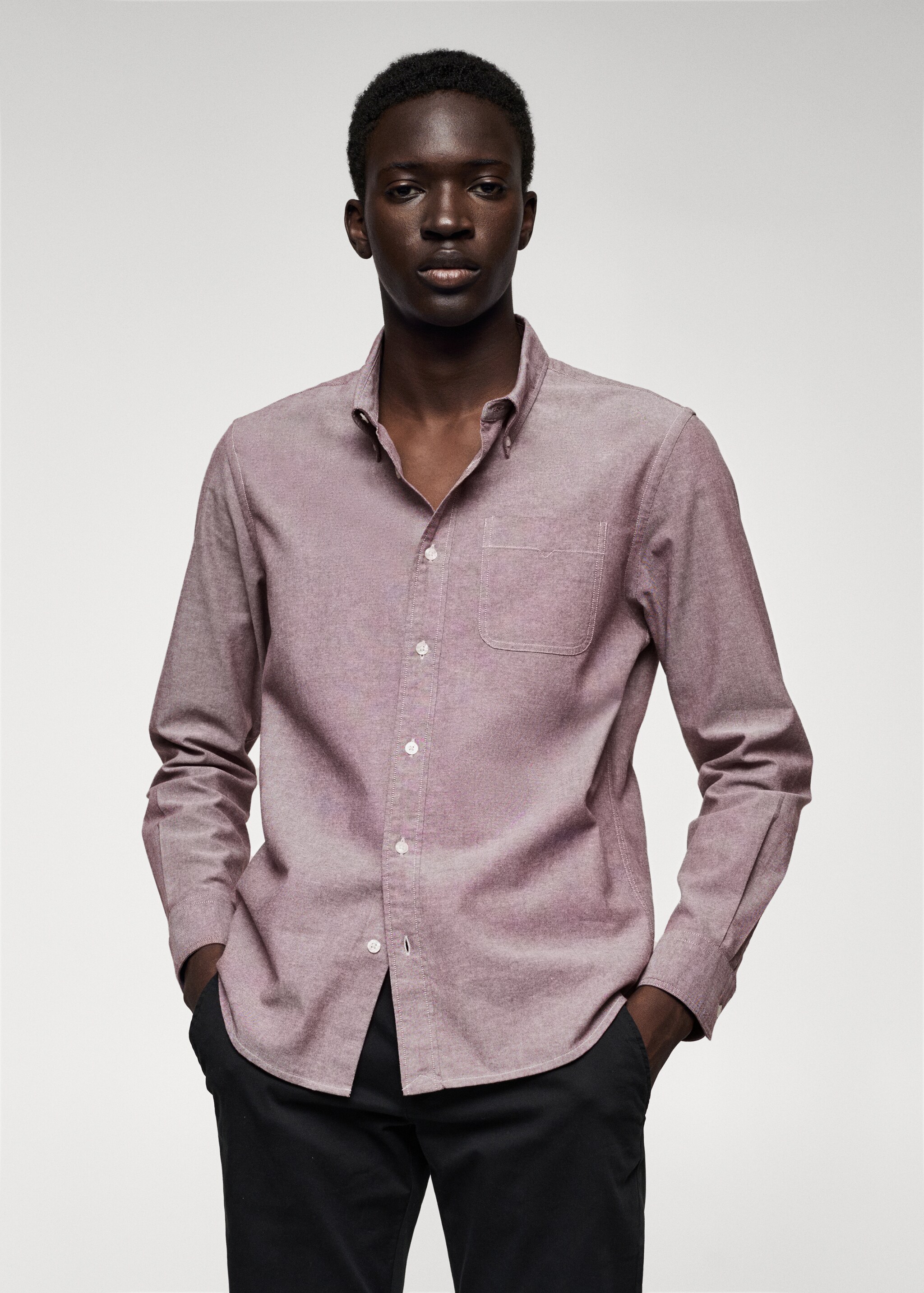 Camisa regular fit Oxford algodón - Plano medio