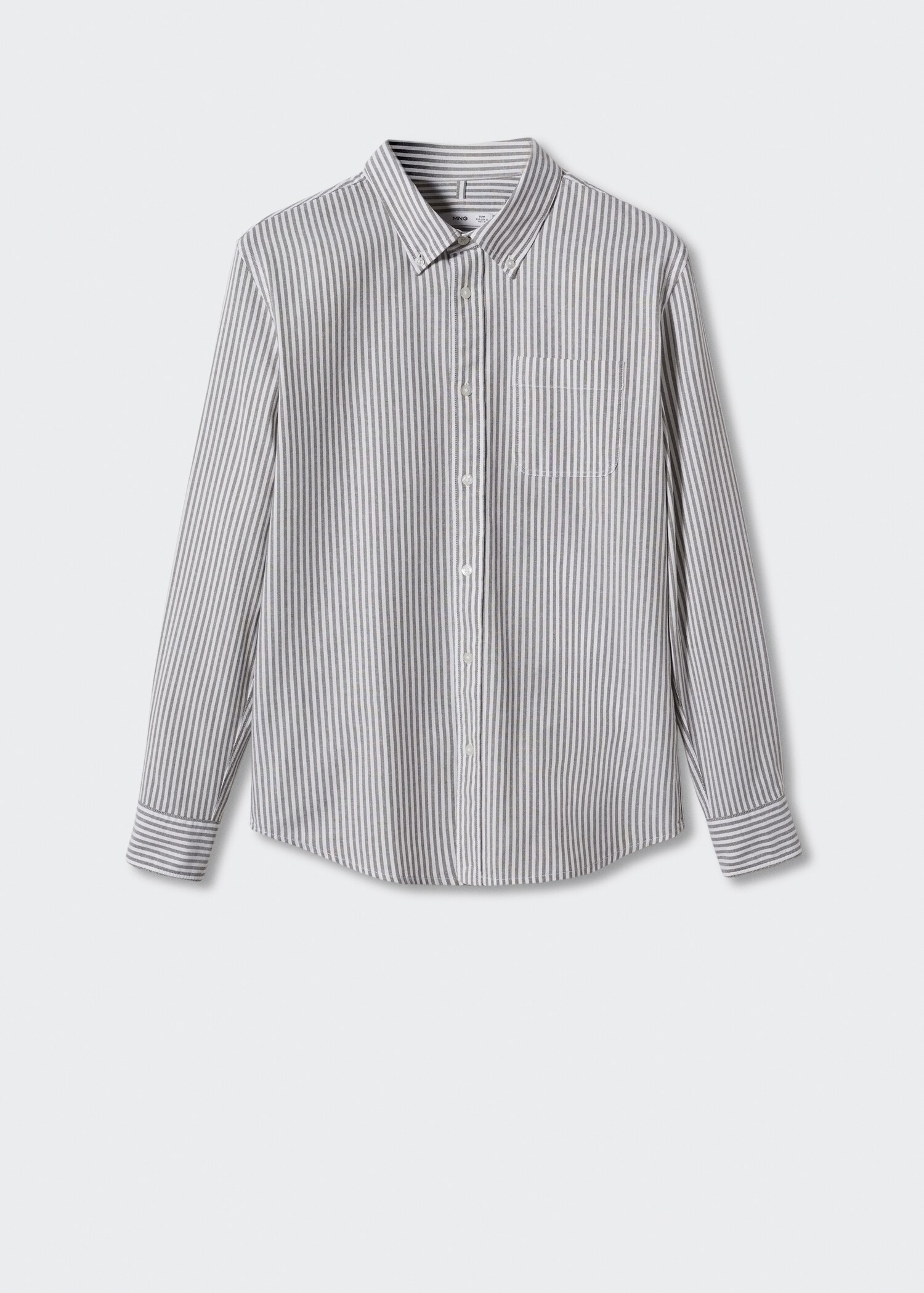 Camisa regular fit de algodão às riscas - Artigo sem modelo