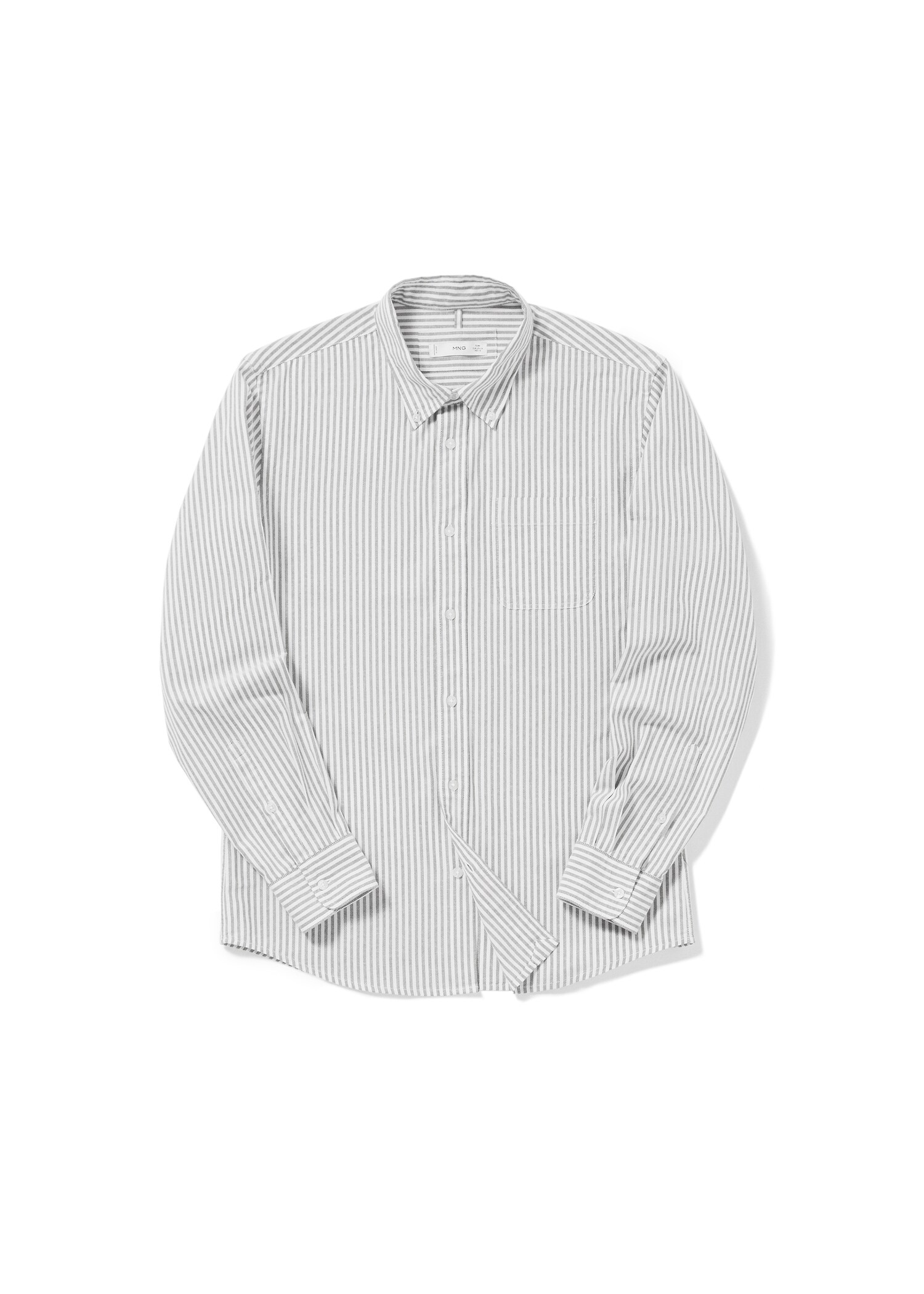 Camisa regular fit de algodão às riscas - Pormenor do artigo 9