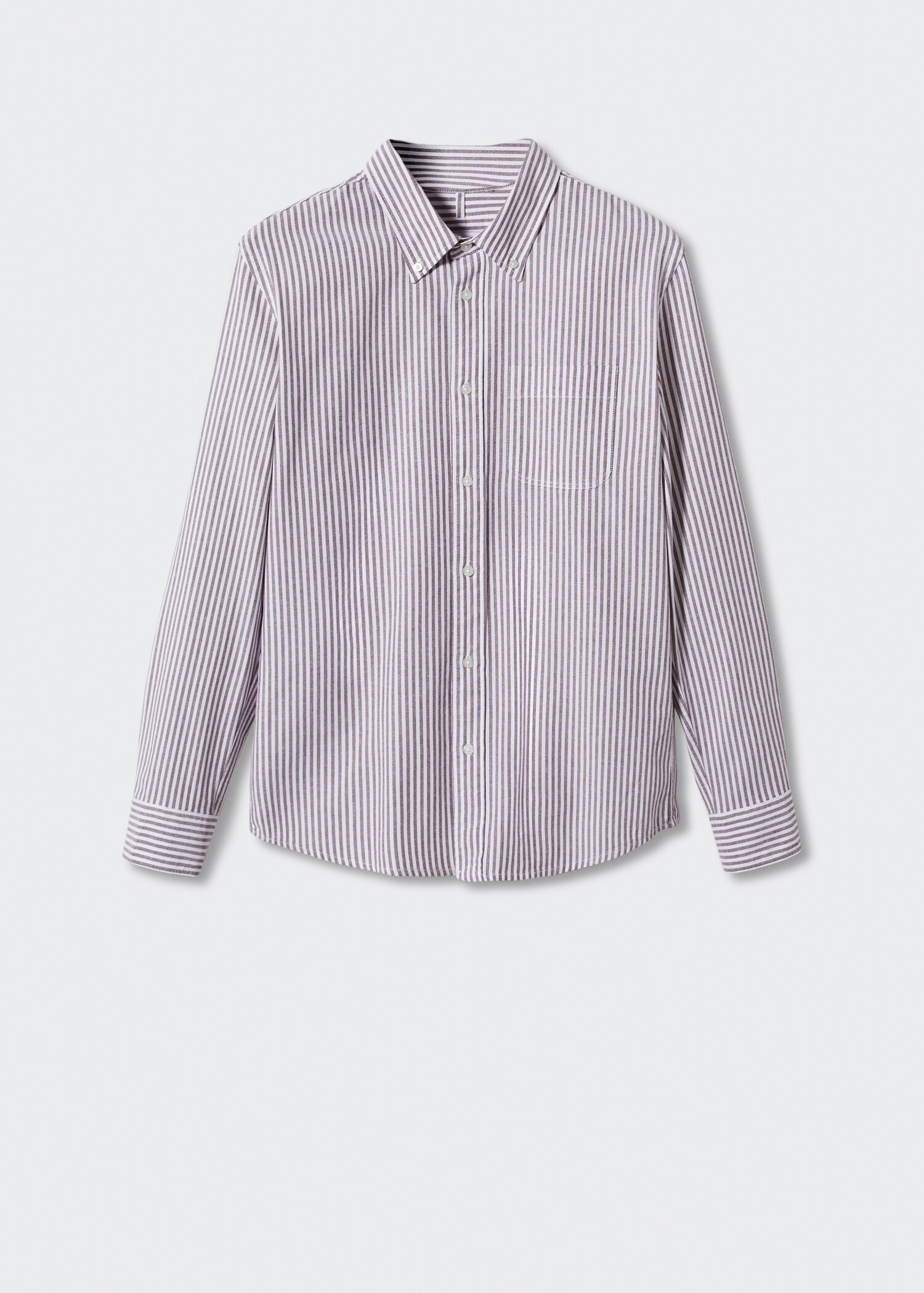 Camisa regular fit de algodão às riscas - Artigo sem modelo