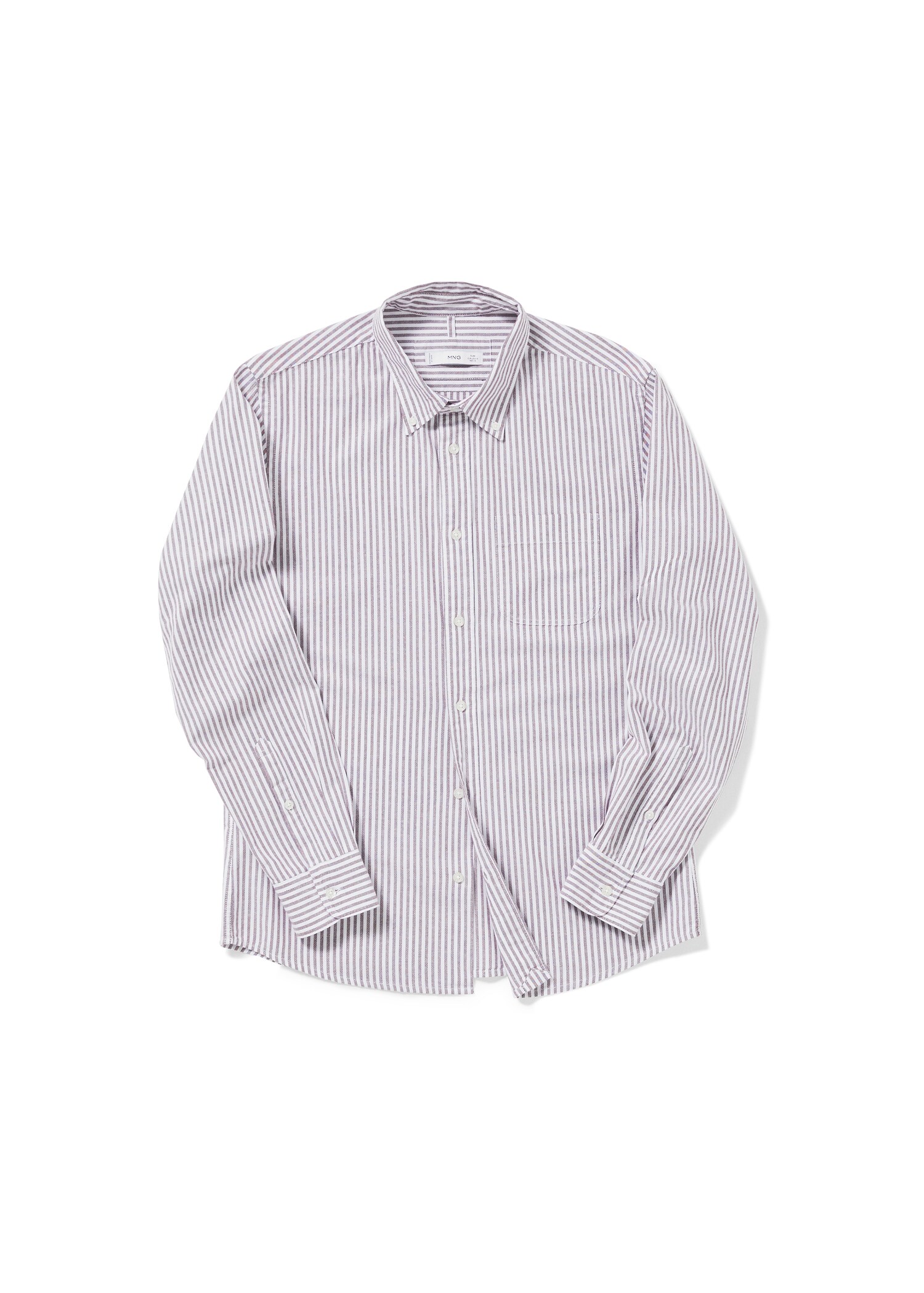 Camisa regular fit de algodão às riscas - Pormenor do artigo 9