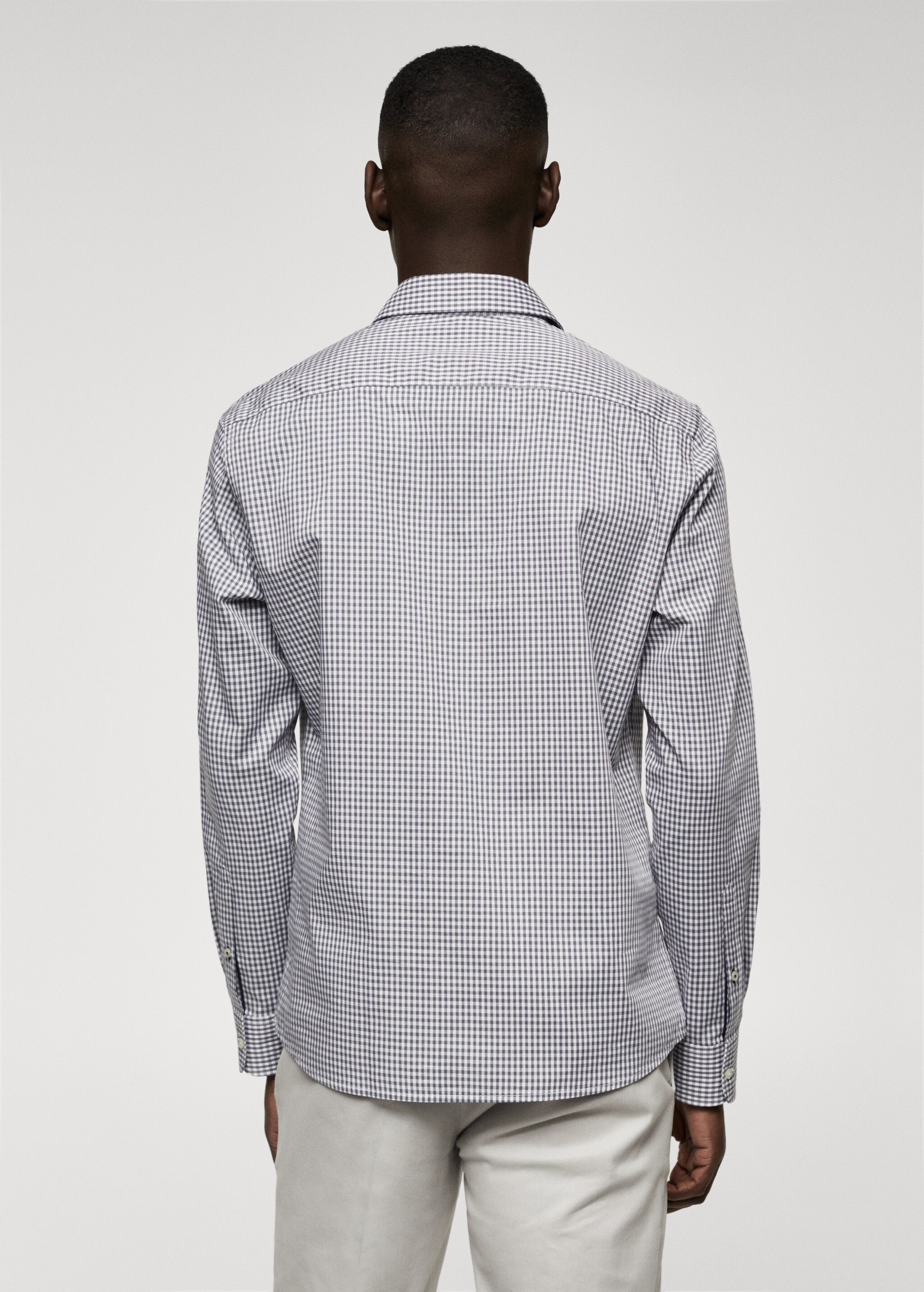 Gingham check cotton shirt - Reverse of the article
