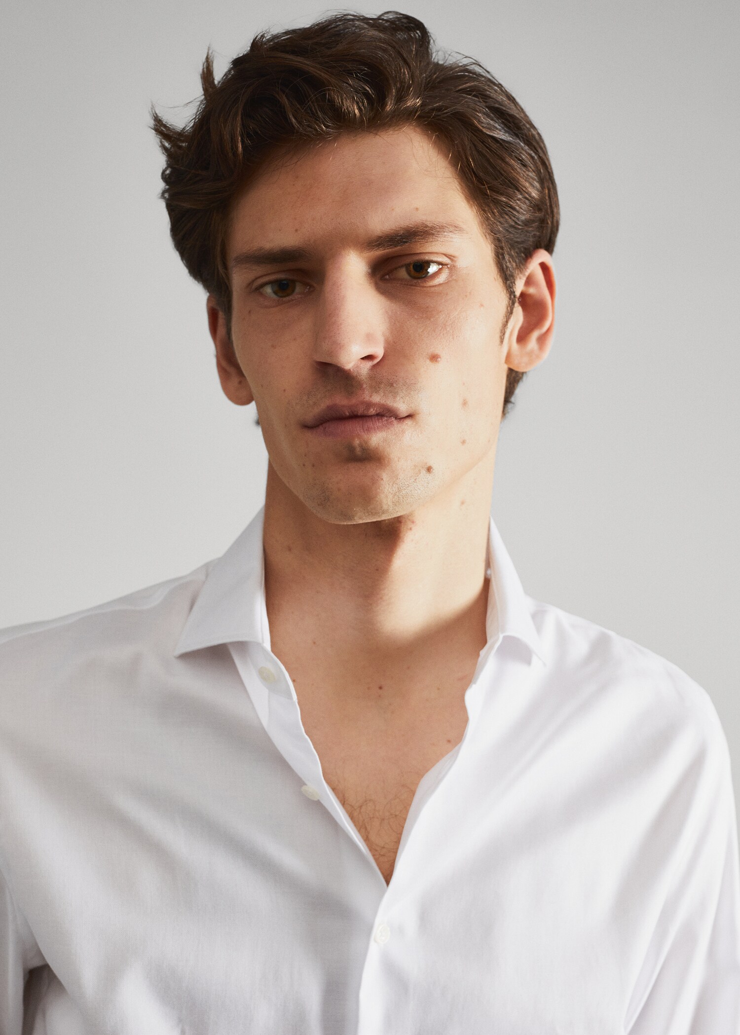 Camisa traje slim fit algodón - Detalle del artículo 1