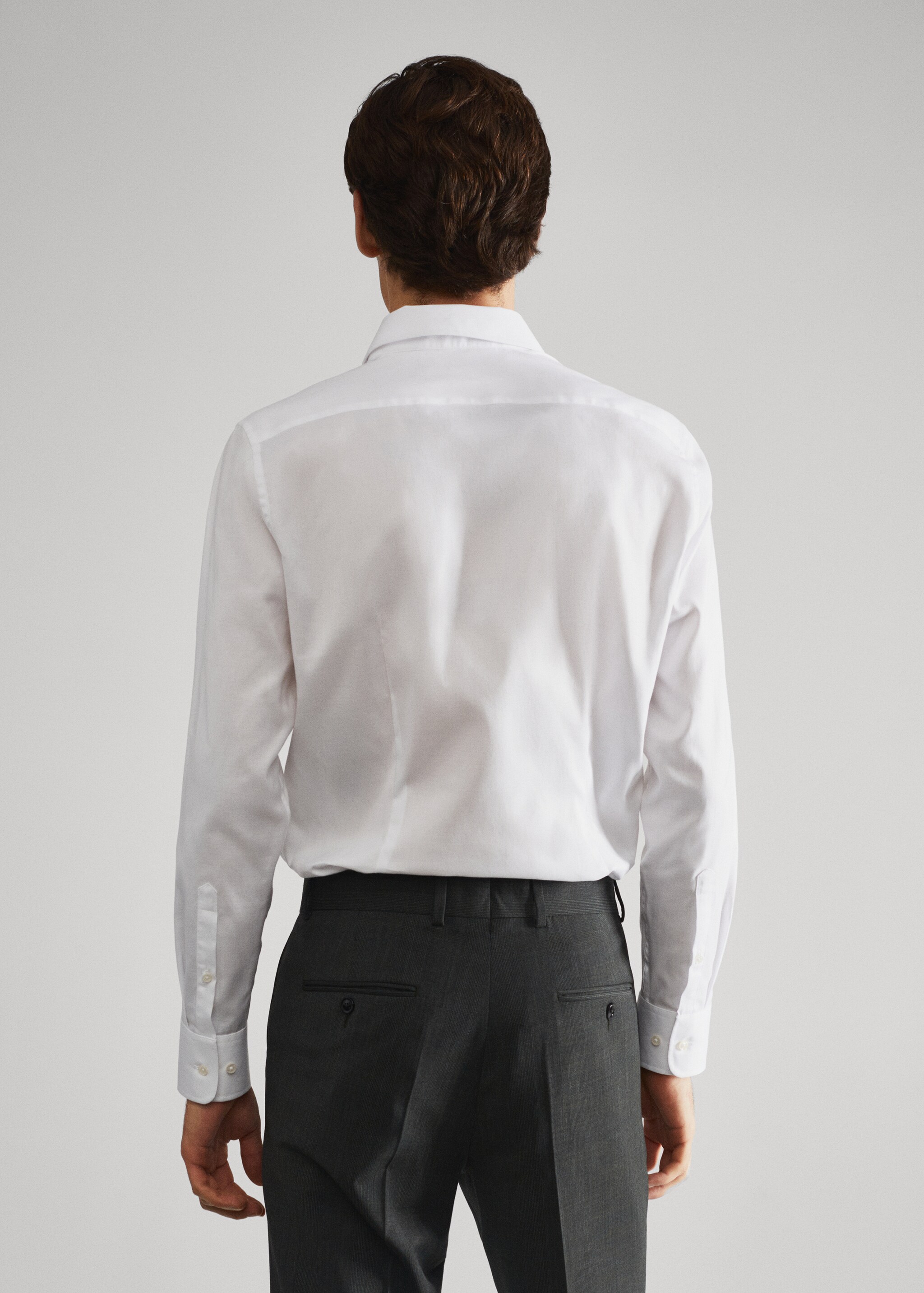 Slim fit cotton suit shirt - Reverse of the article