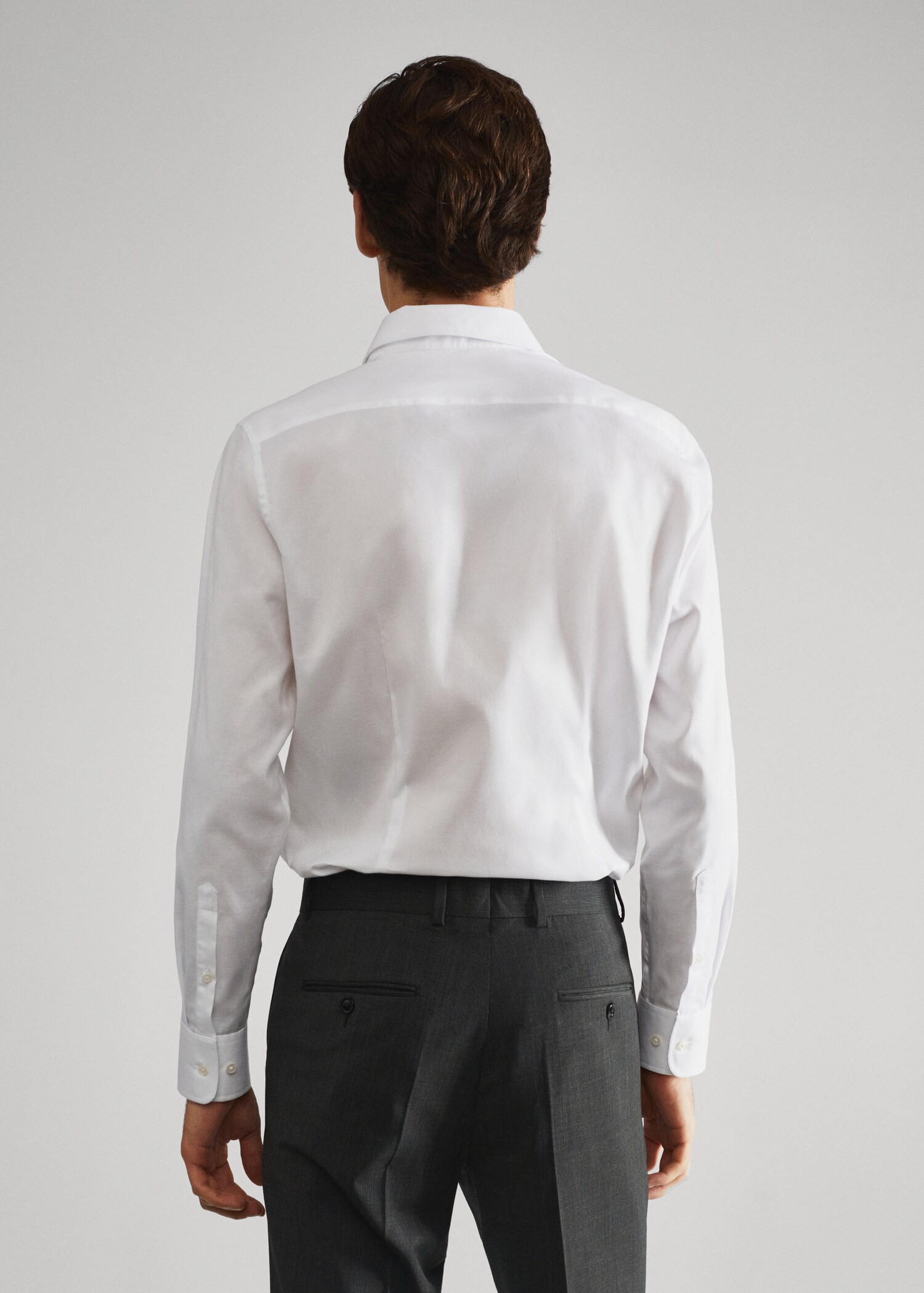 Camisa traje slim fit algodón - Reverso del artículo