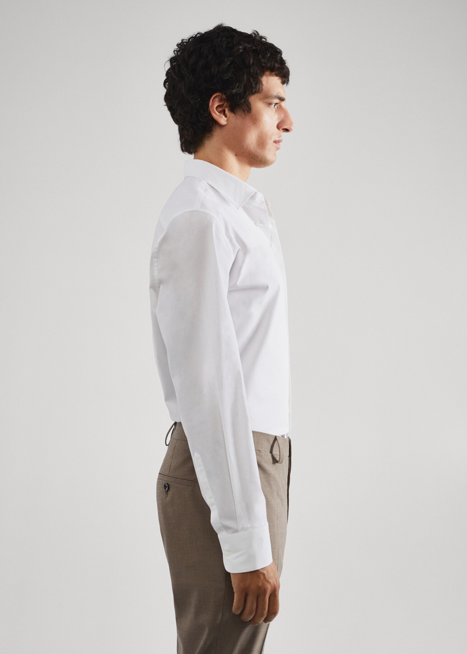 قميص بدلة قطنية سليم فيت stretch - تفاصيل المنتج 1