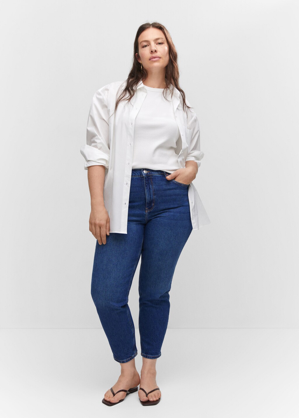 Levi's Plus Size Modelos De Jeans Mom Jeans Mom Confort Tiro Alto