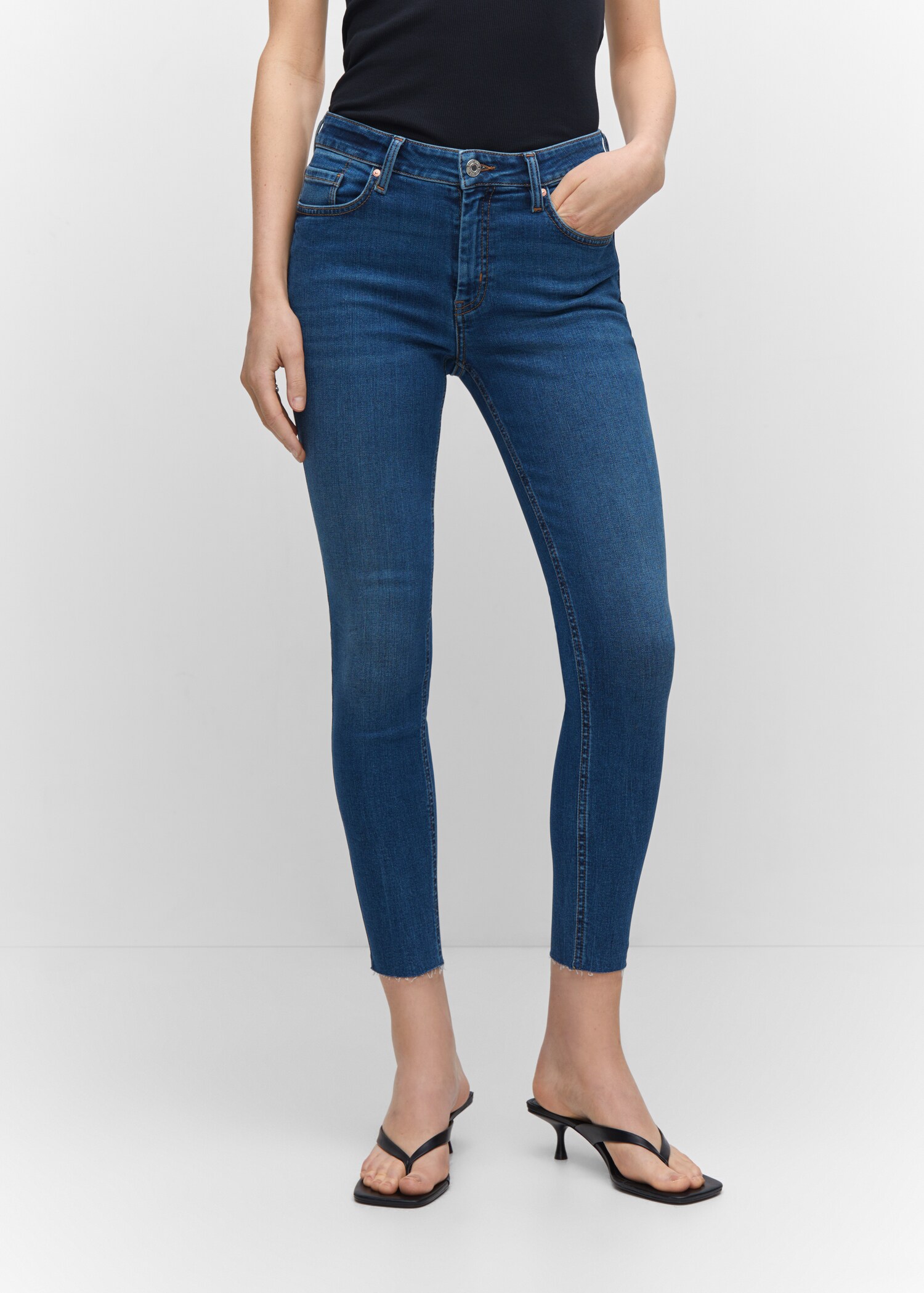 Jeans skinny crop - Plano medio