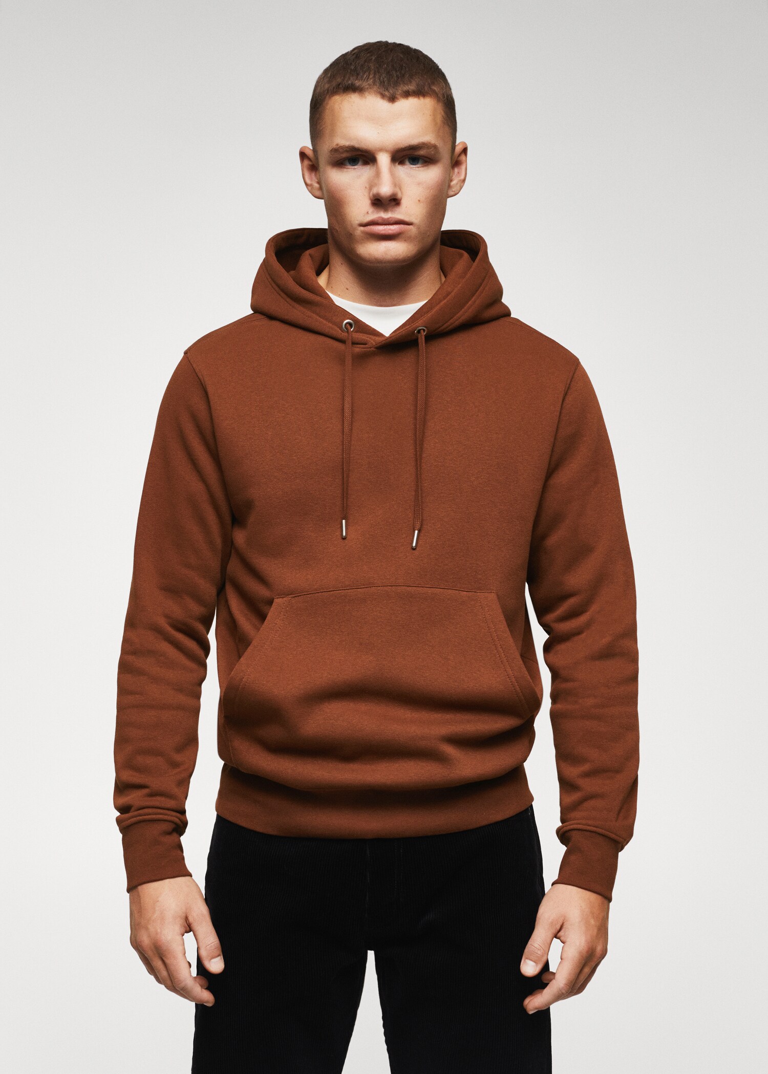 Sudadera algodón capucha - Plano medio