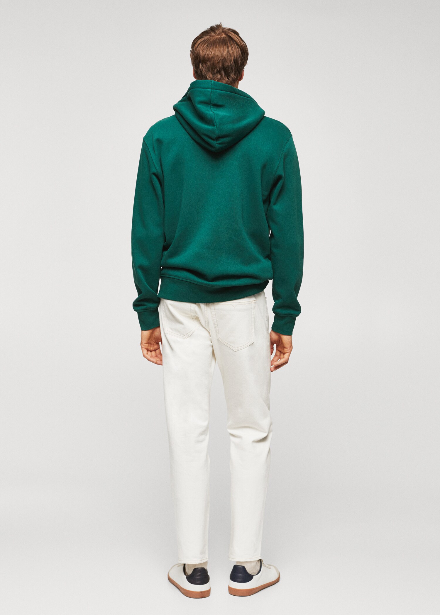 Sweatshirt de capuz com bordado - Verso do artigo