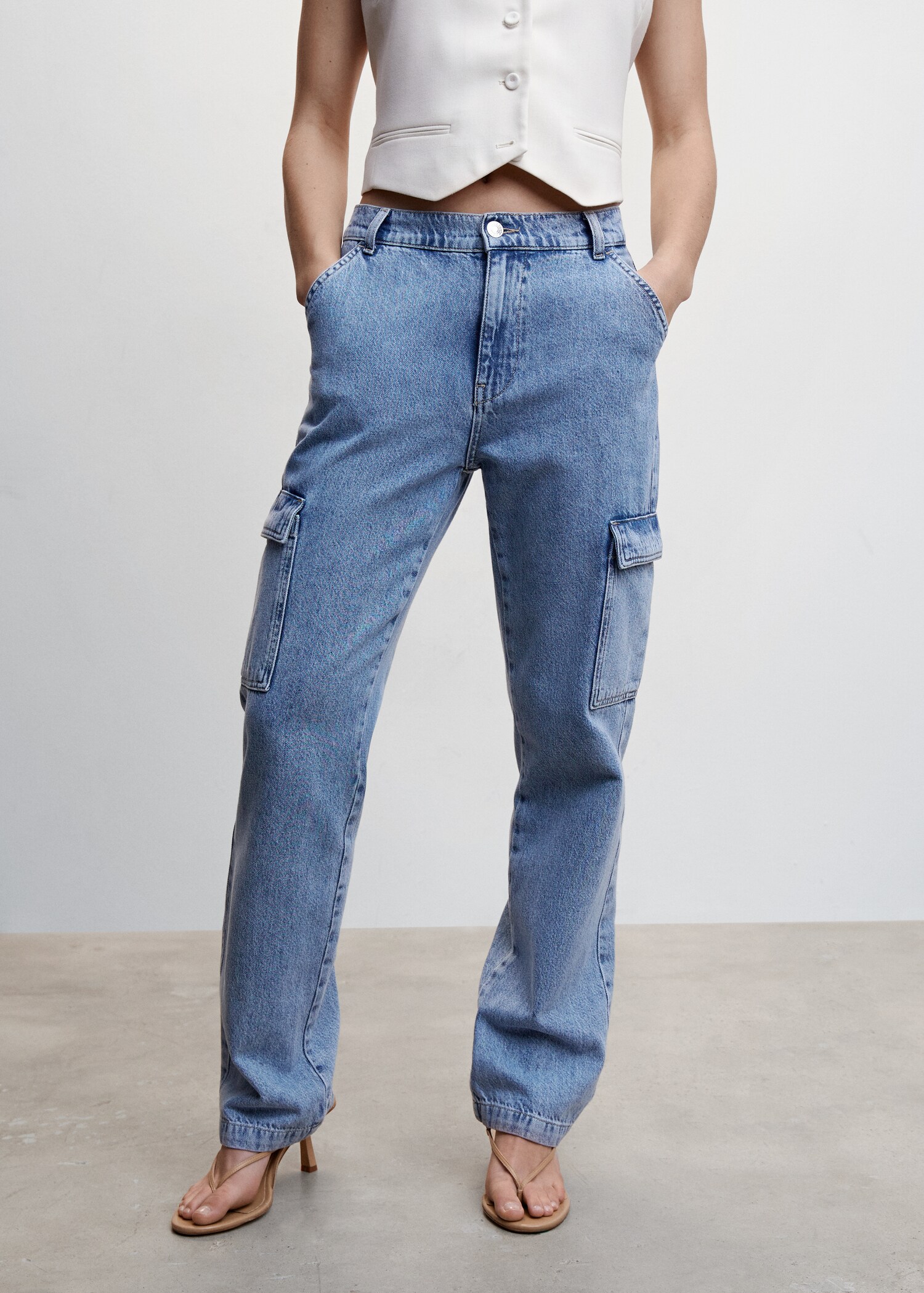 Jeans cargo tasche - Piano medio