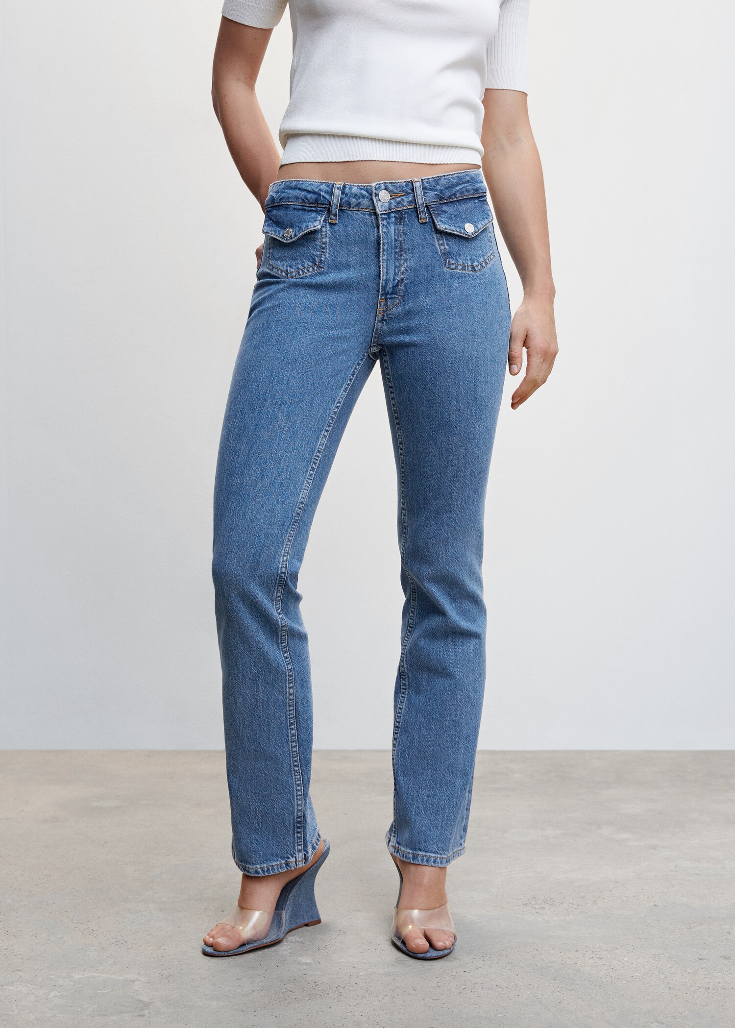 Jean flare poches - Plan moyen