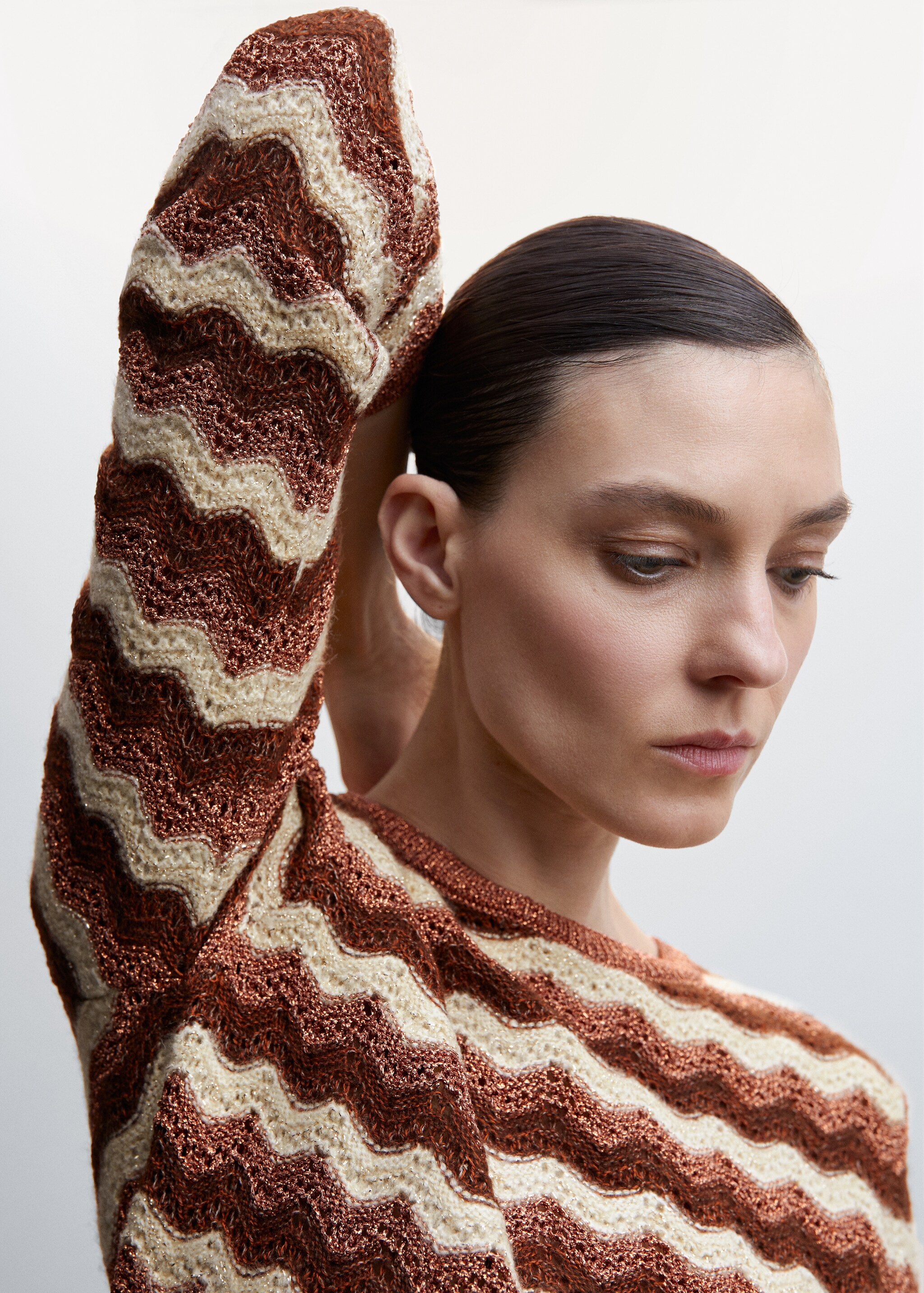 Openwork lurex sweater - Details of the article 1