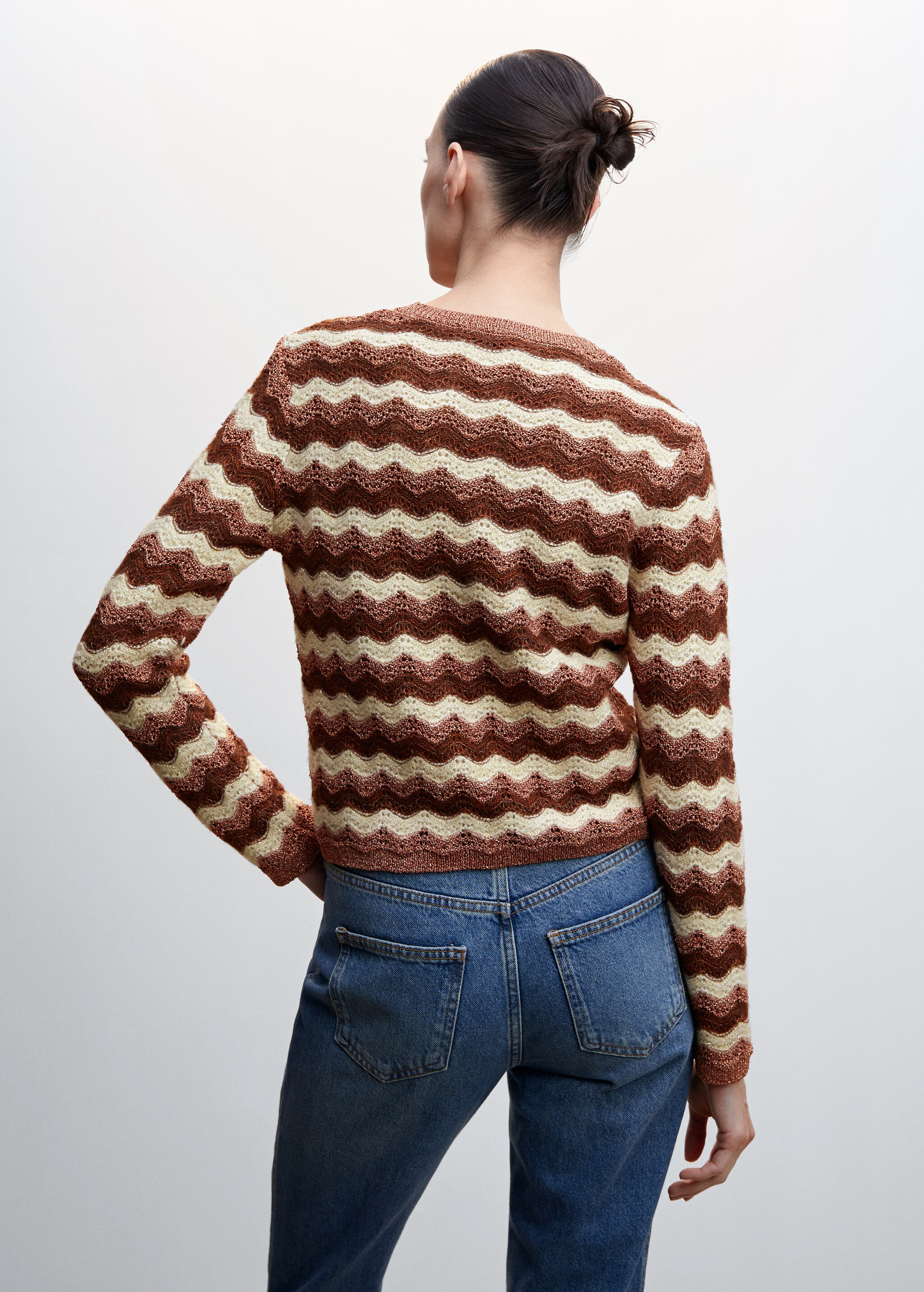 Openwork lurex sweater - Reverse of the article