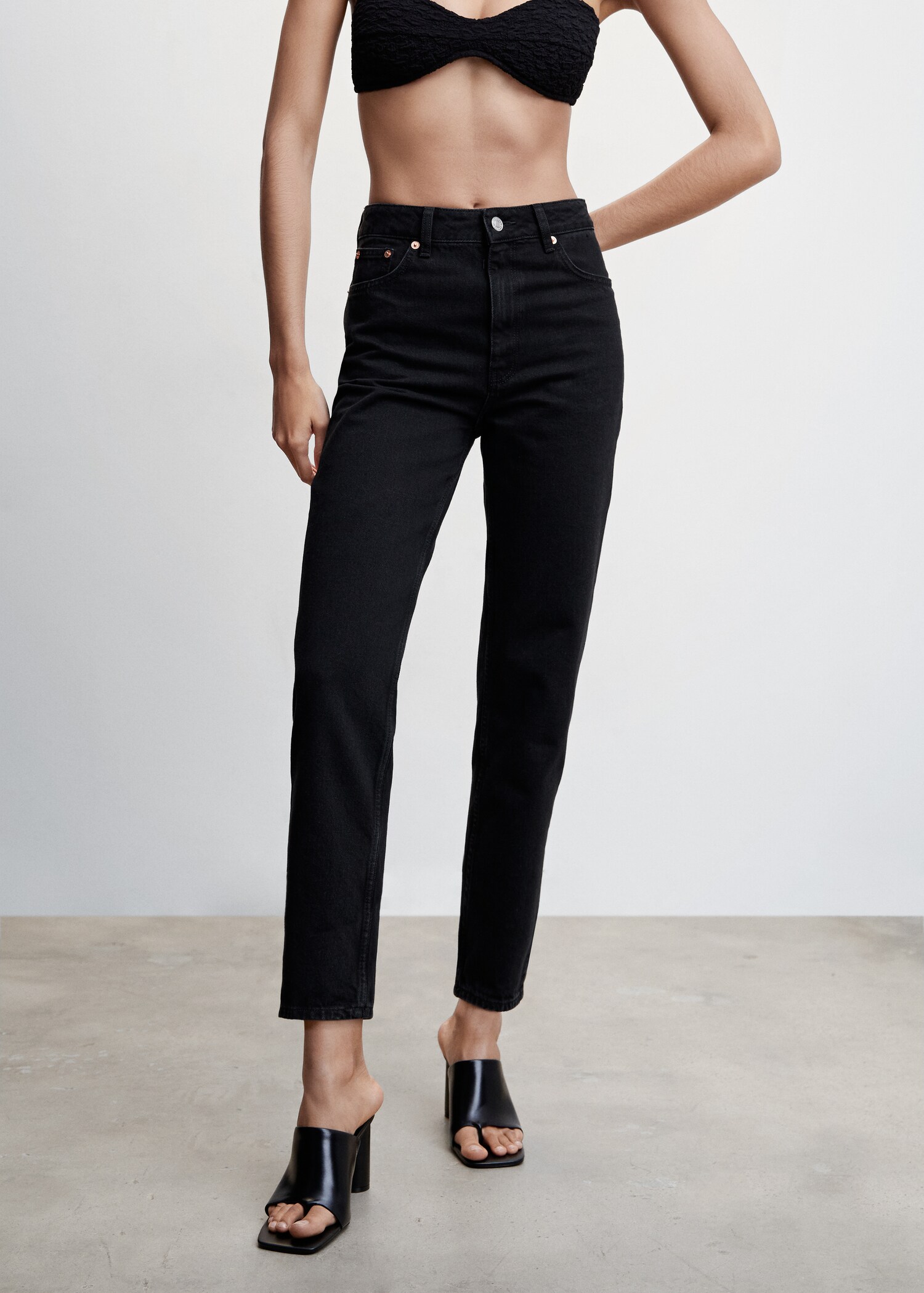 Mom high-waist jeans - Plan mediu