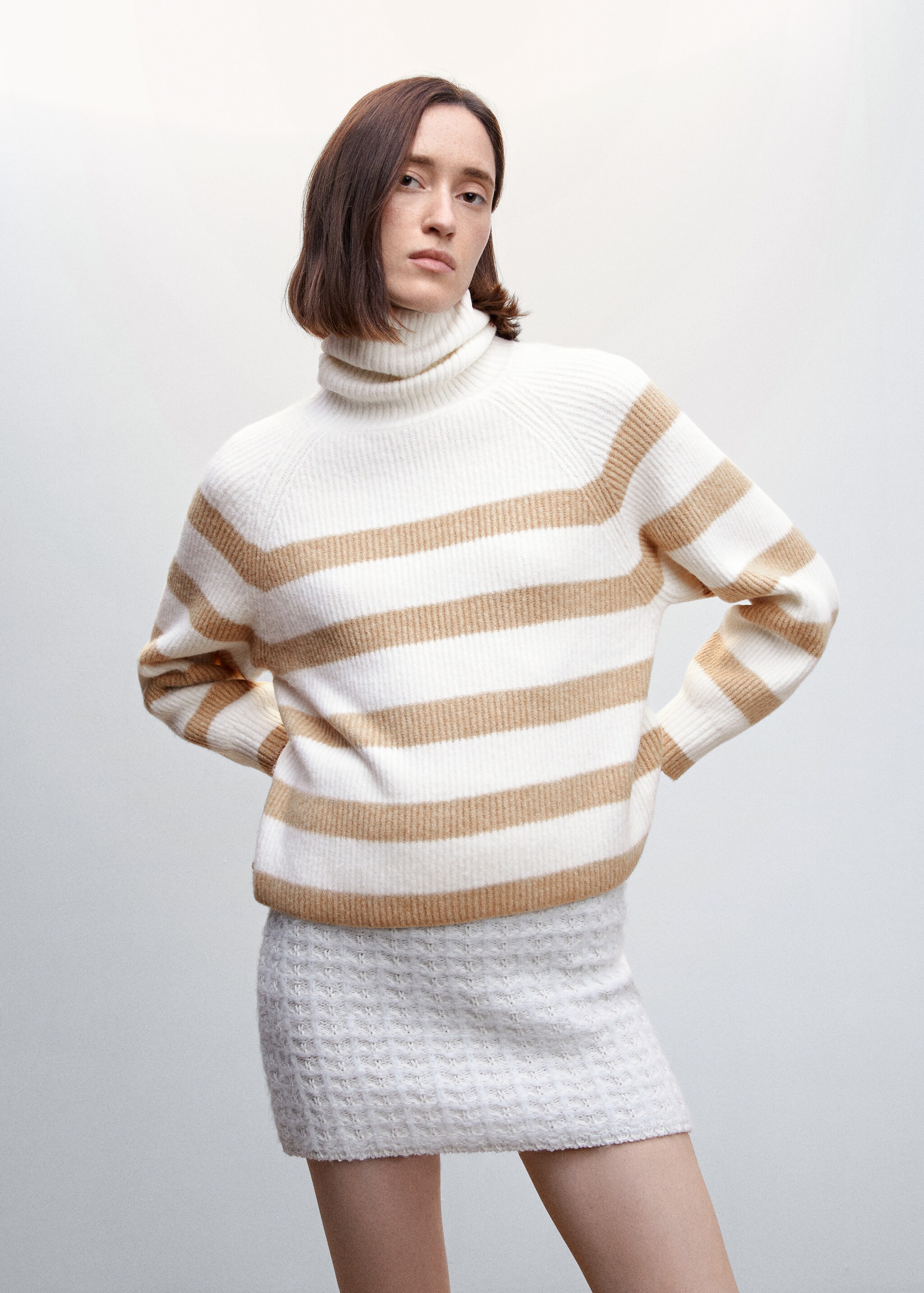 Striped turtleneck sweater - Medium plane