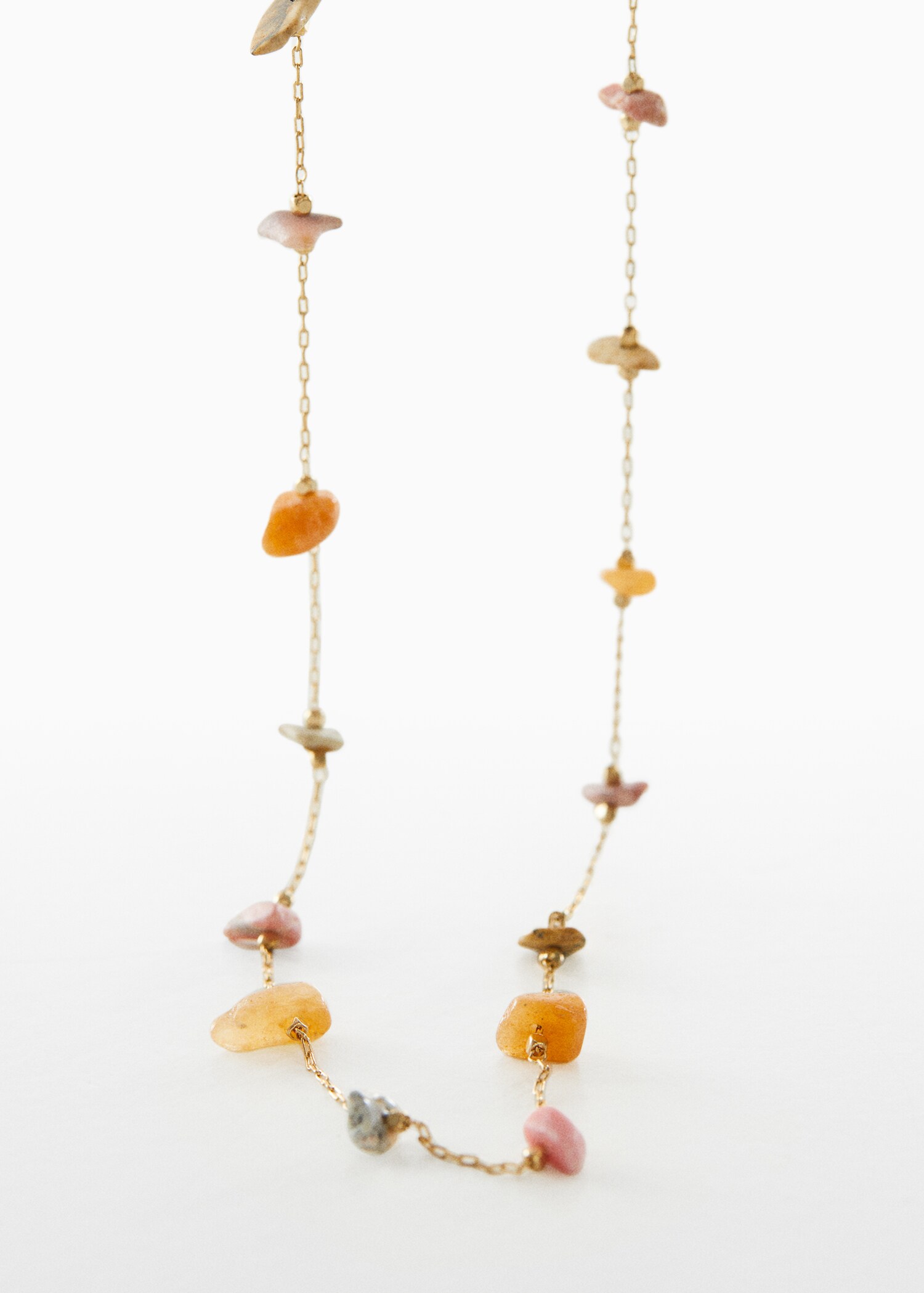 Semiprecious stone necklace - Medium plane