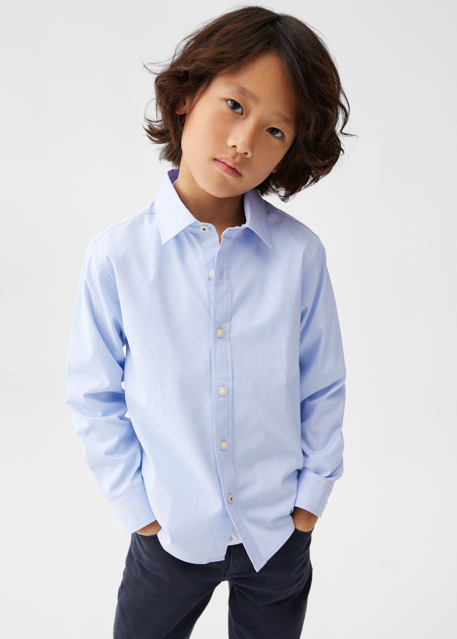 Gestreepte katoenen blouse - Middenvlak