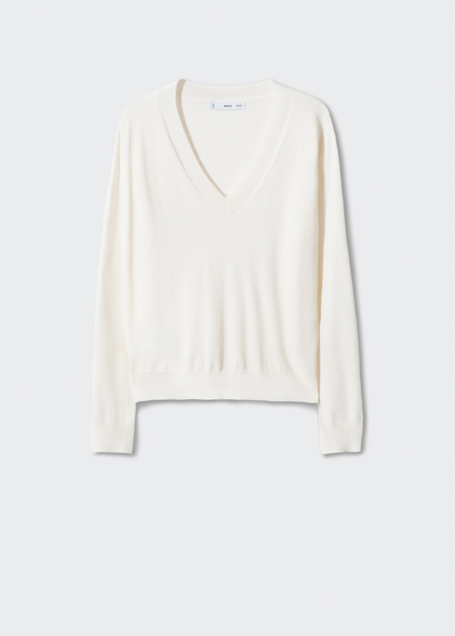 Fine-knit V-neck sweater - Article without model