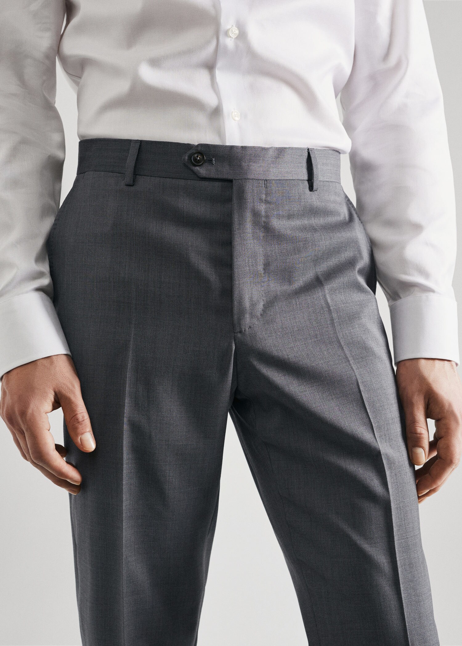 Pantalon costume slim fit laine vierge - Détail de l'article 1