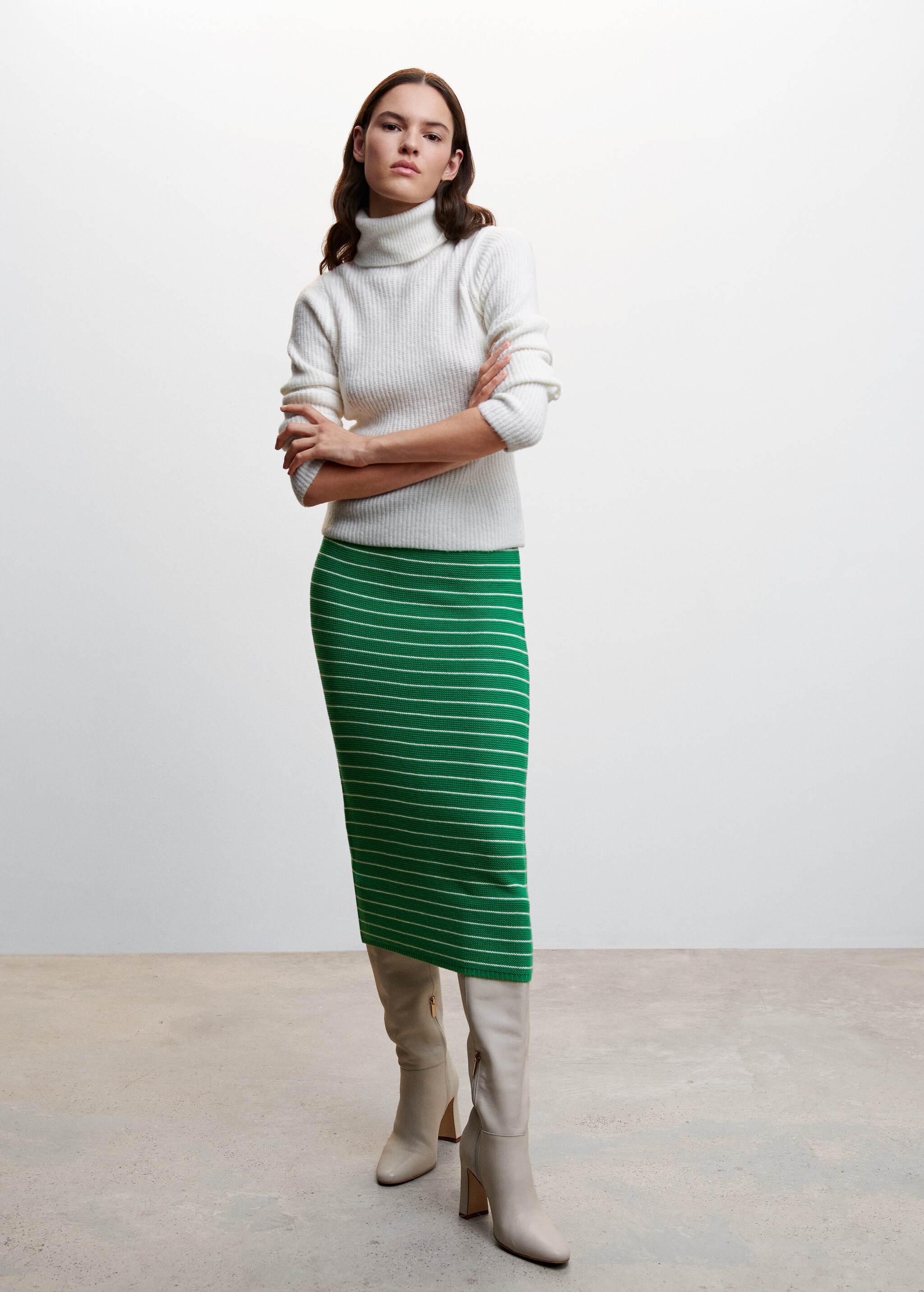 Striped knitted skirt - Details of the article 6