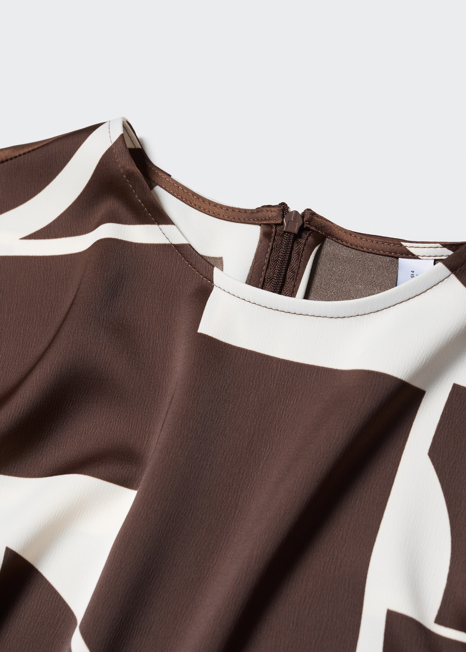 Vestido satinado estampado  - Detalle del artículo 8