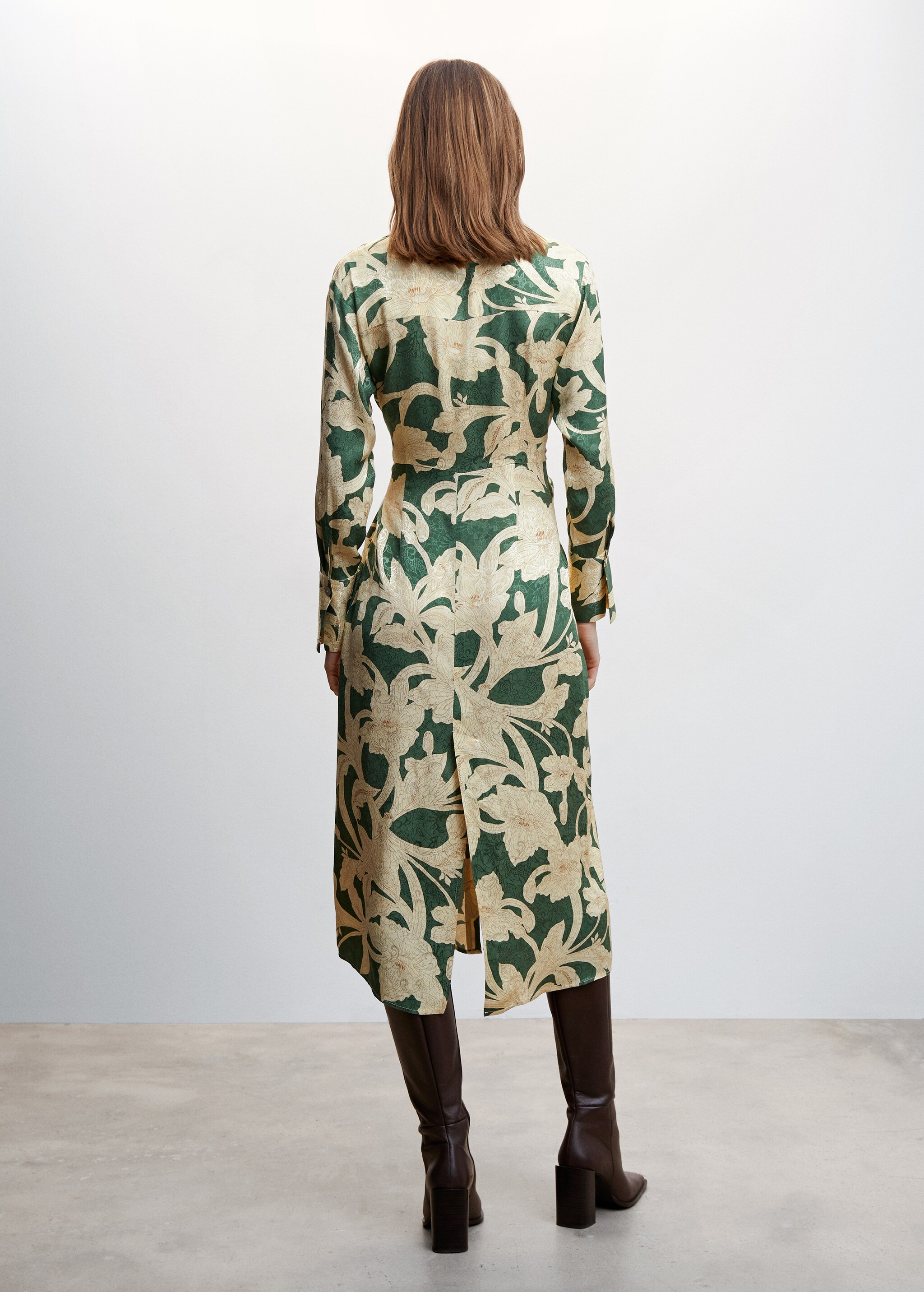 Floral jacquard dress - Reverse of the article